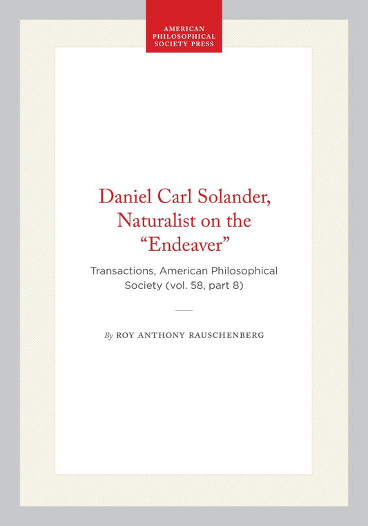 Daniel Carl Solander, Naturalist on the “Endeaver”