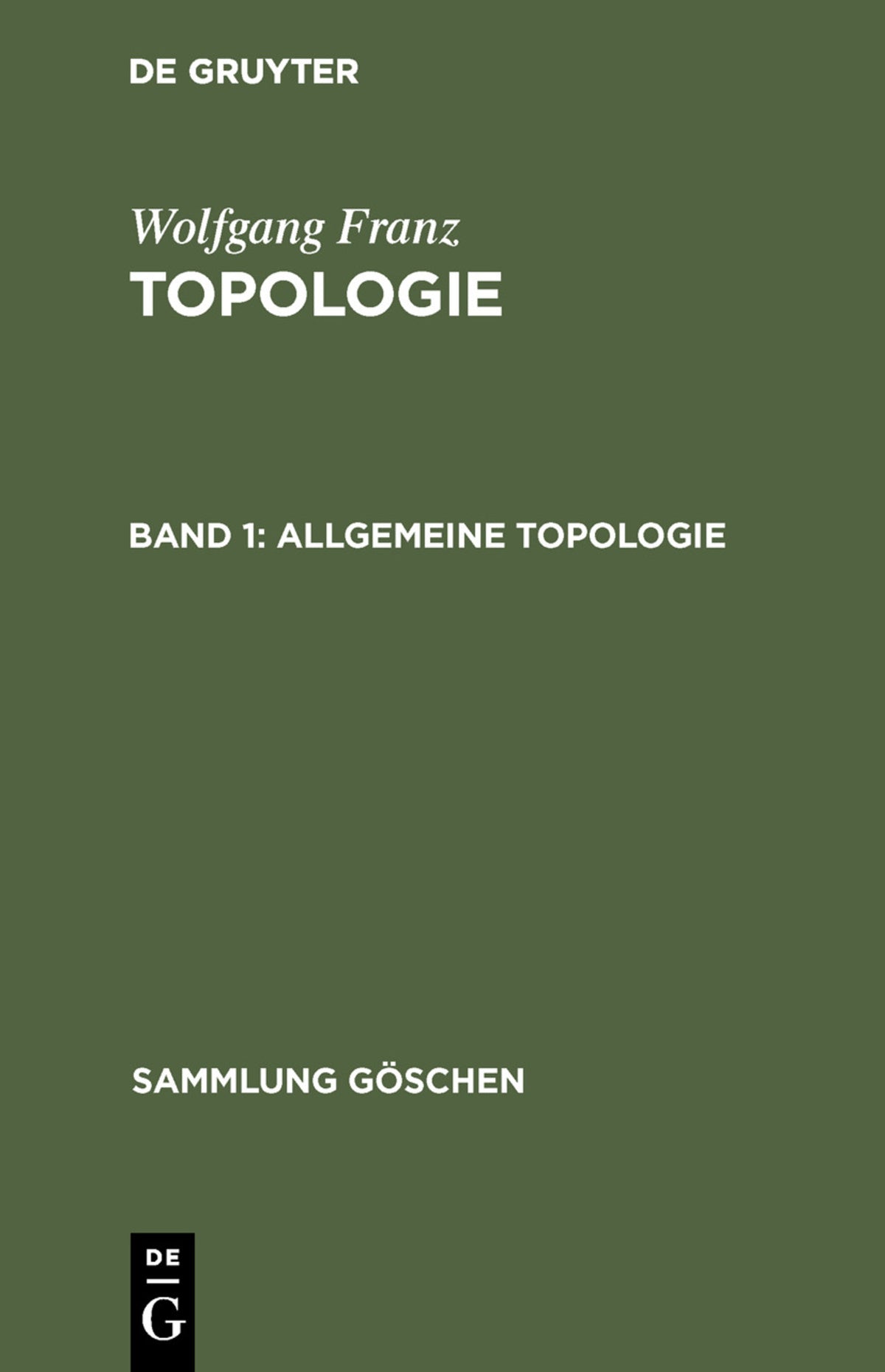 Cover image for Allgemeine Topologie ISBN 9783110041170