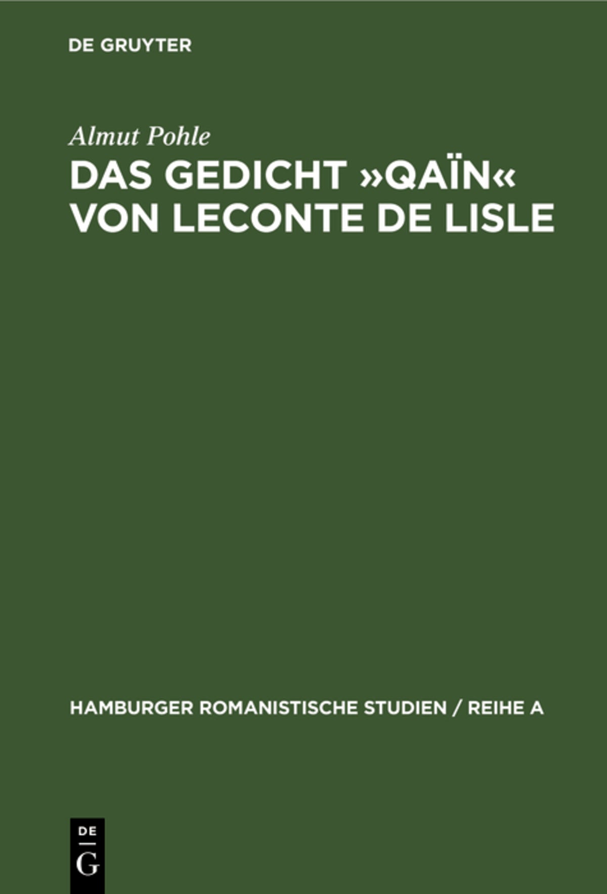 Das Gedicht »Qaïn« von Leconte de Lisle