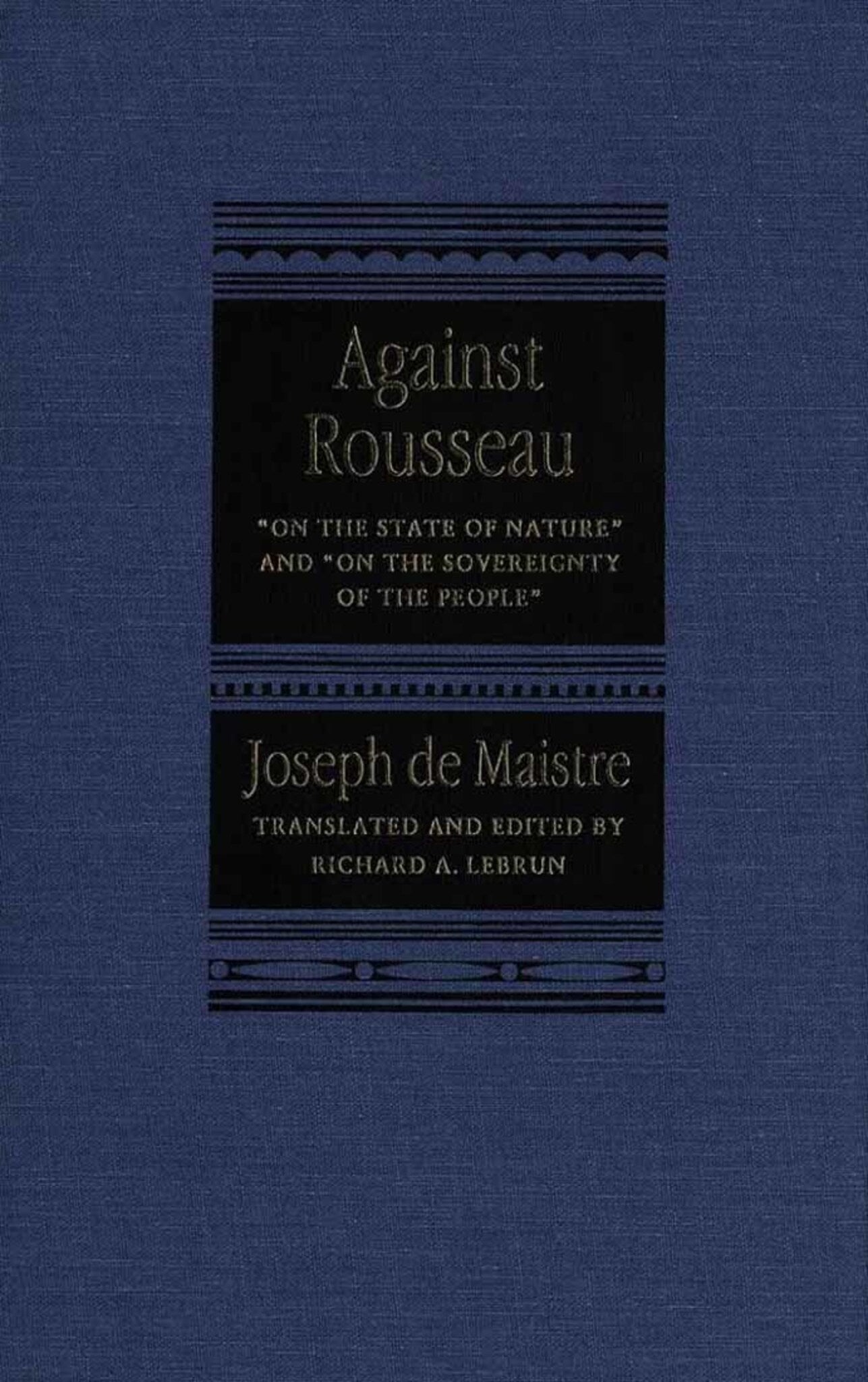 Against Rousseau