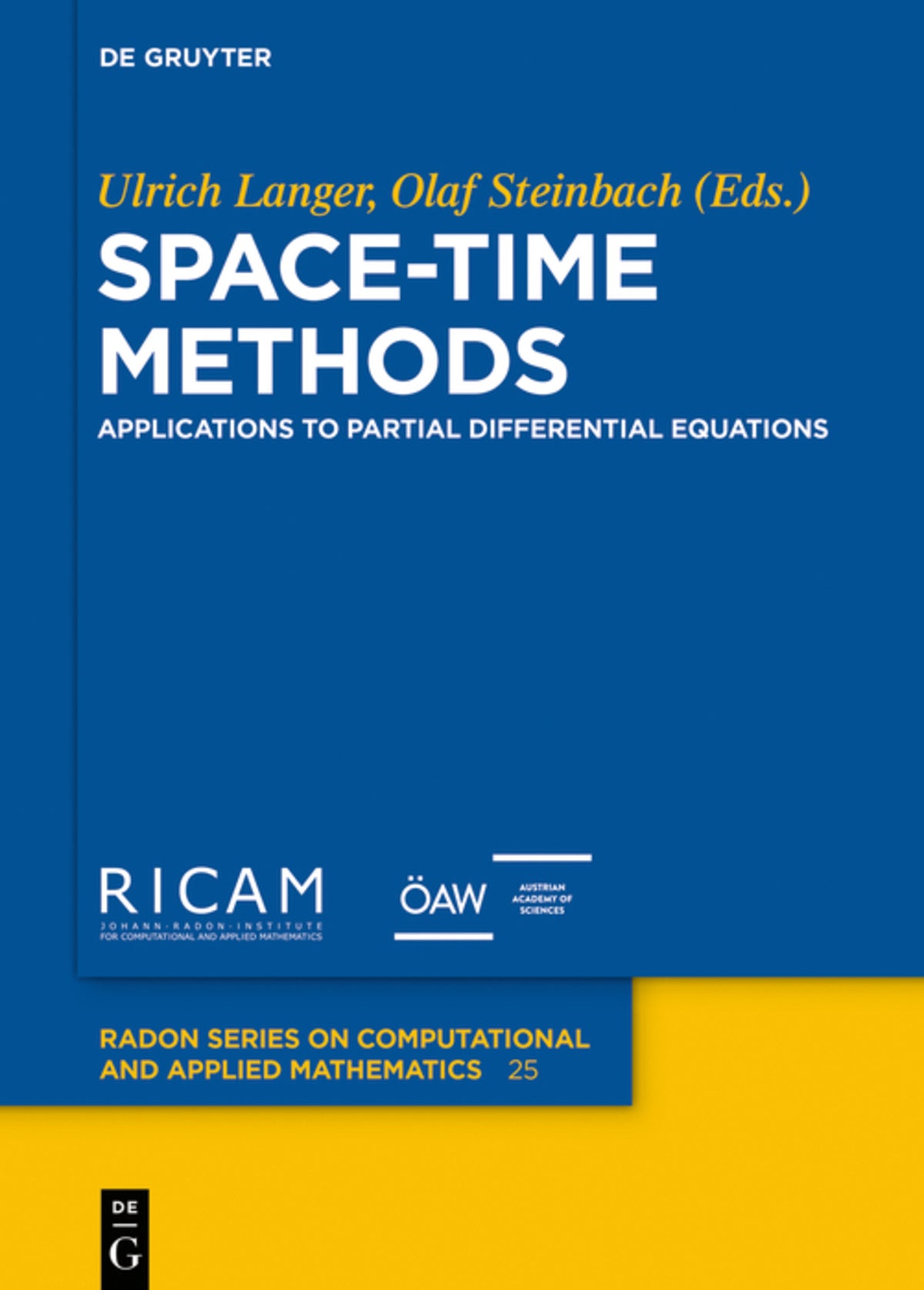 Cover image for Space-Time Methods ISBN 9783110547870