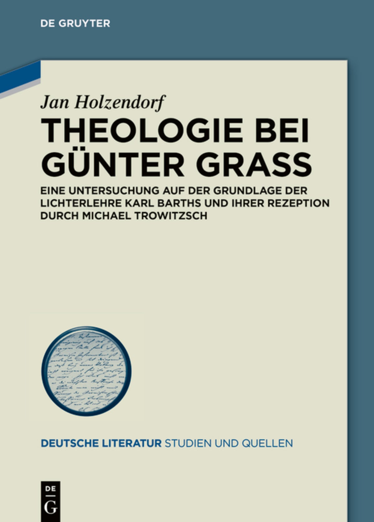 Cover image for Theologie bei Günter Grass ISBN 9783110713596