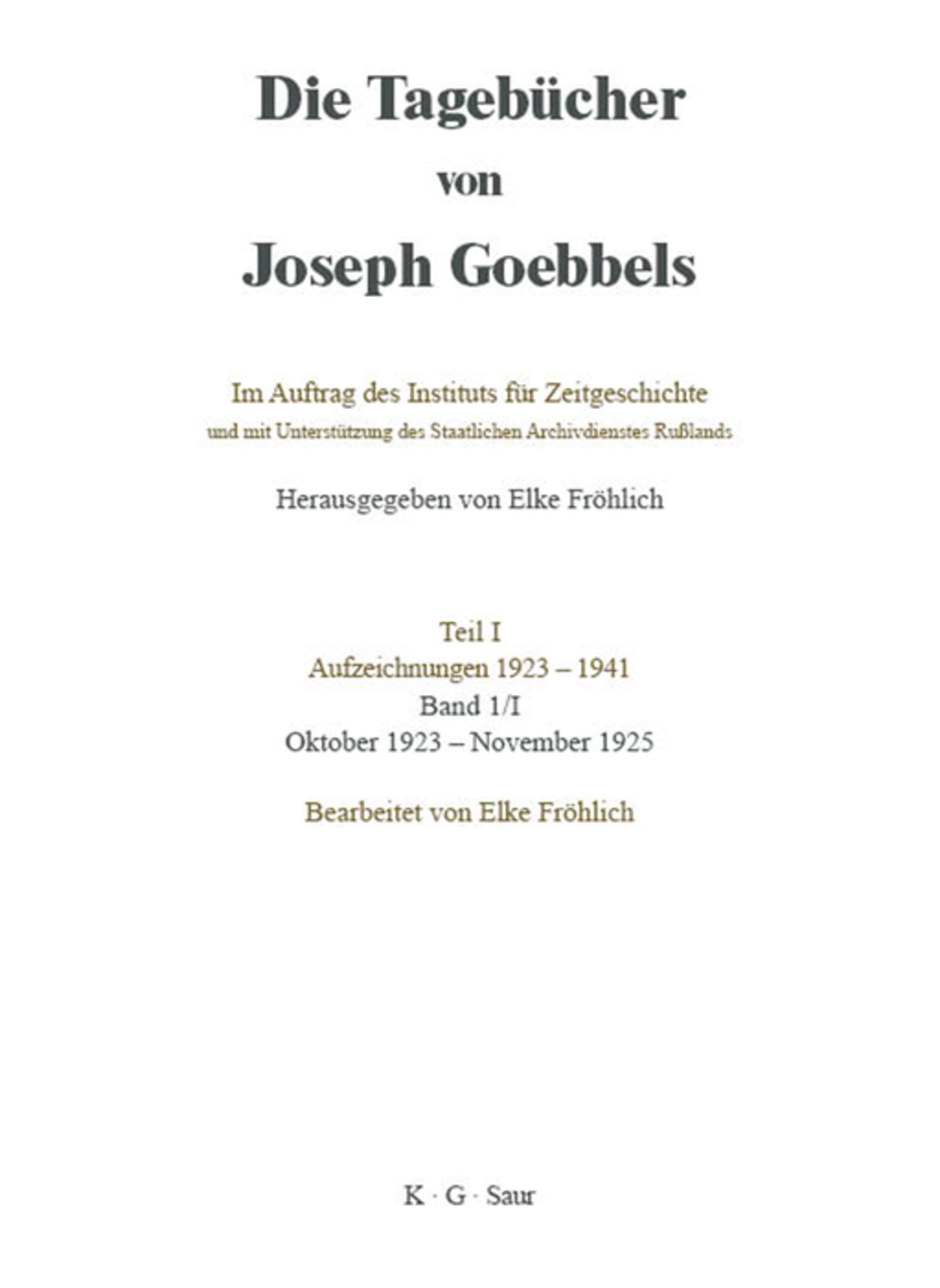 Oktober 1923 - November 1925