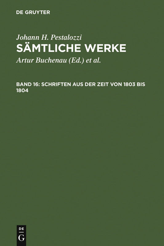 Schriften aus der Zeit von 1803 bis 1804