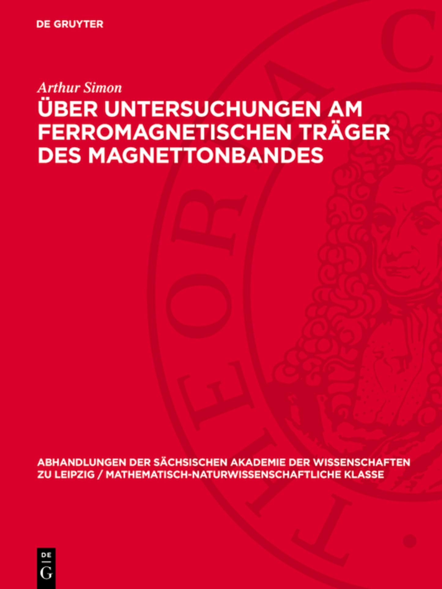 Über Untersuchungen am ferromagnetischen Träger des Magnettonbandes