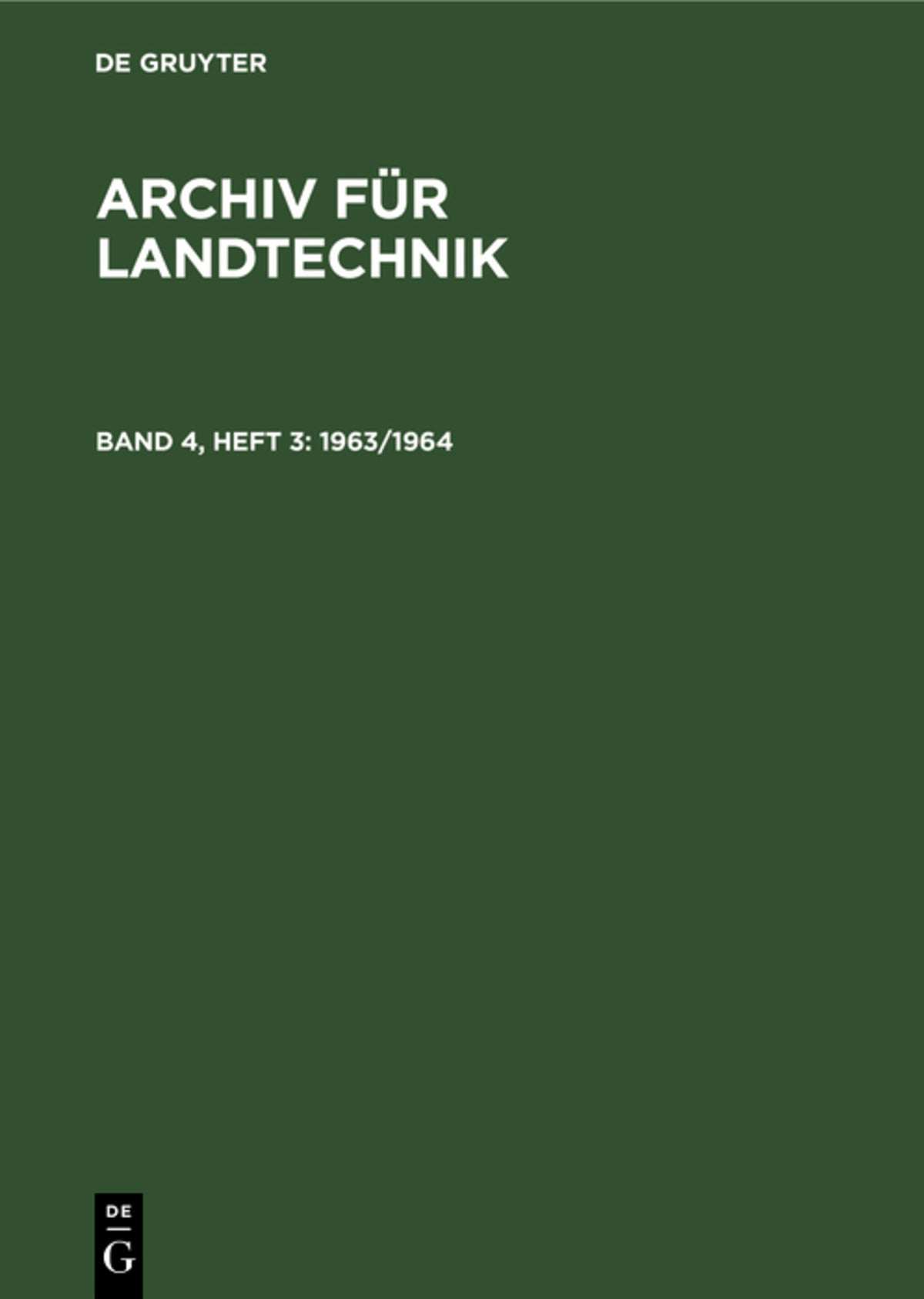 Cover image for 1963/1964 ISBN 9783112571439