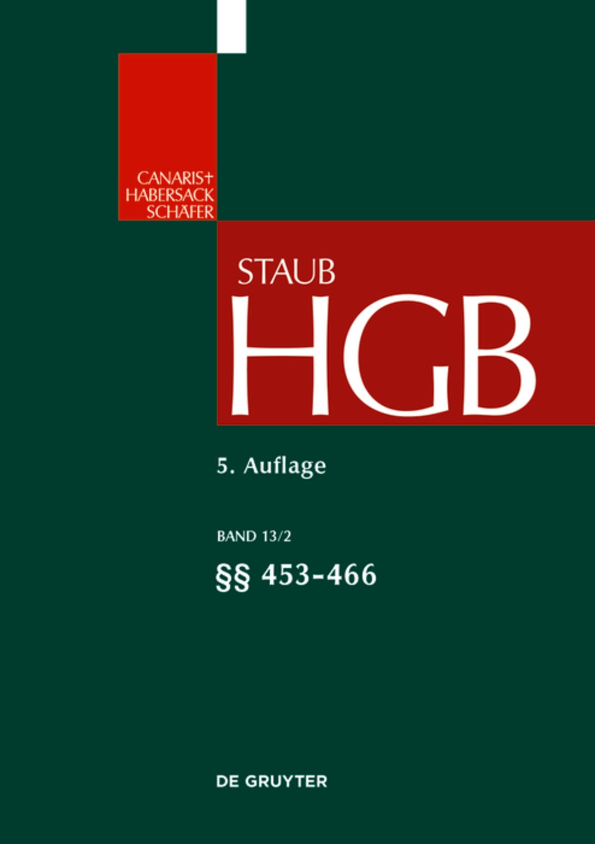Cover image for §§ 453-466 ISBN 9783110718416