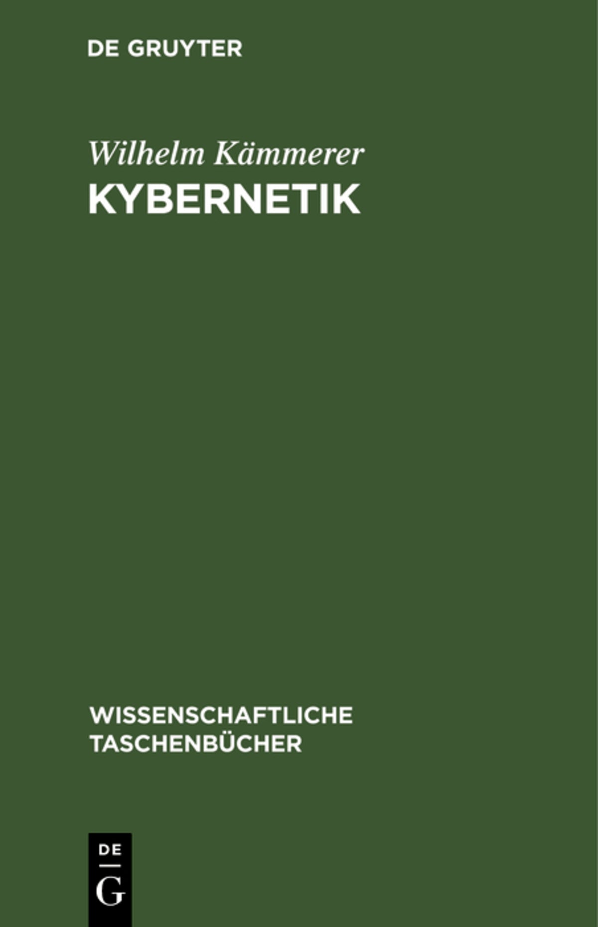 Cover image for Kybernetik ISBN 9783112621677