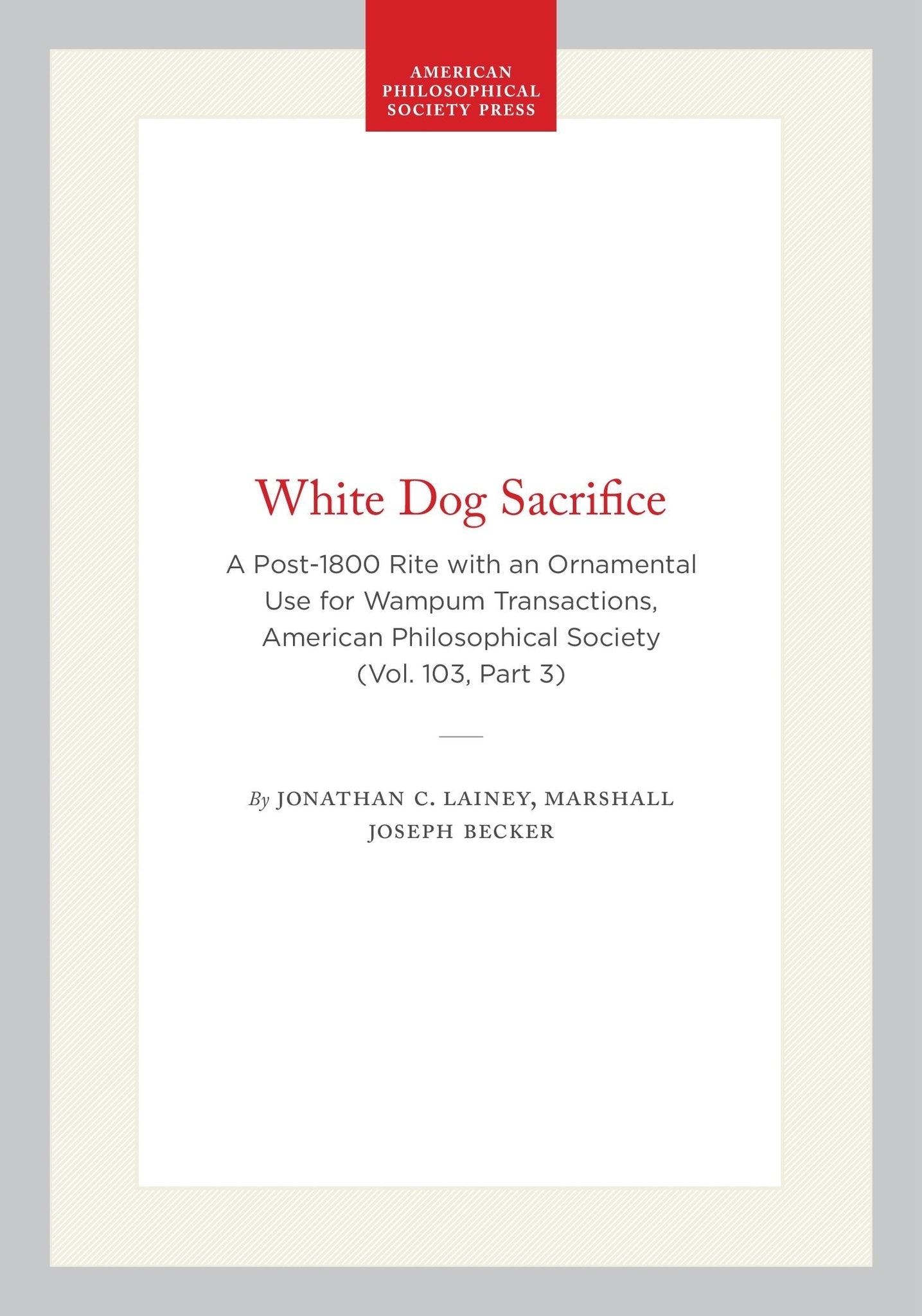 White Dog Sacrifice