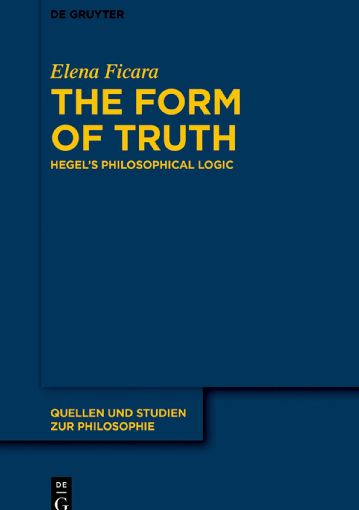 Cover image for The Form of Truth ISBN 9783110996821
