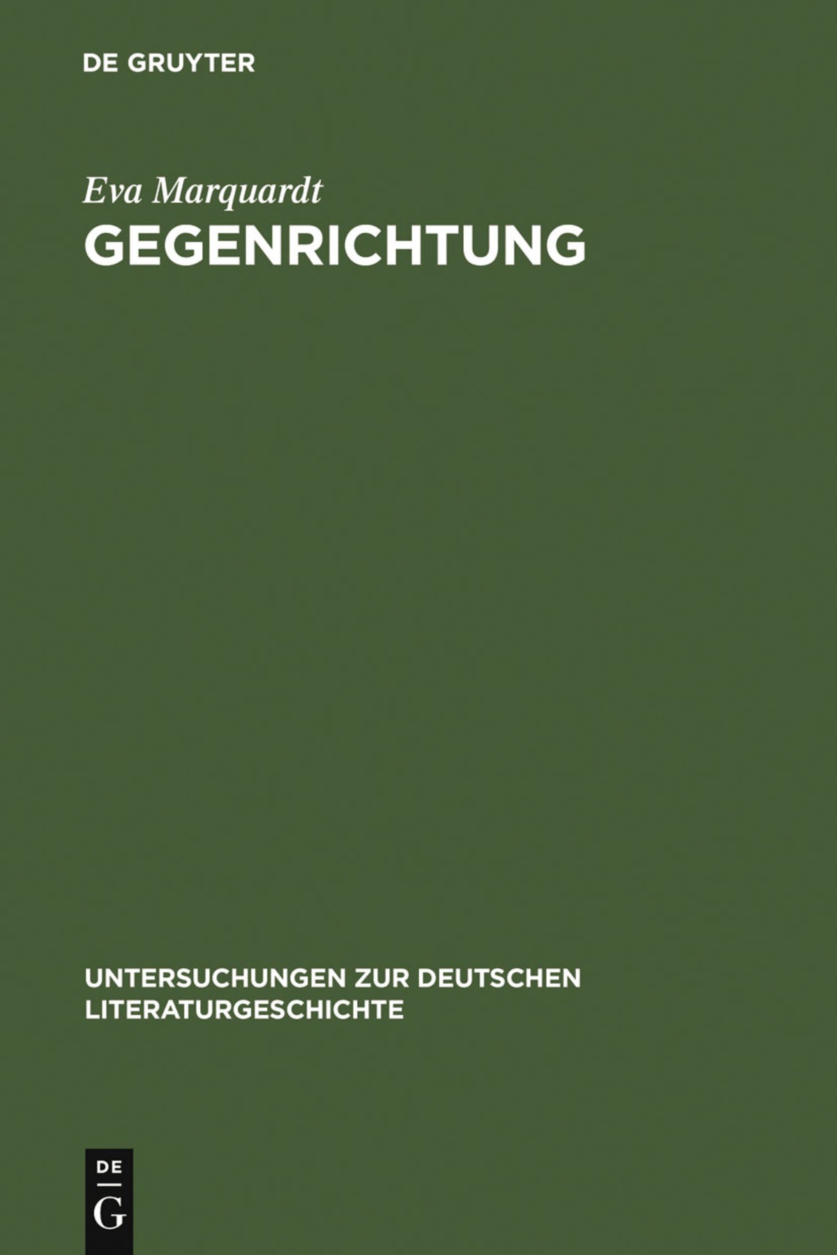 Cover image for Gegenrichtung ISBN 9783484320543