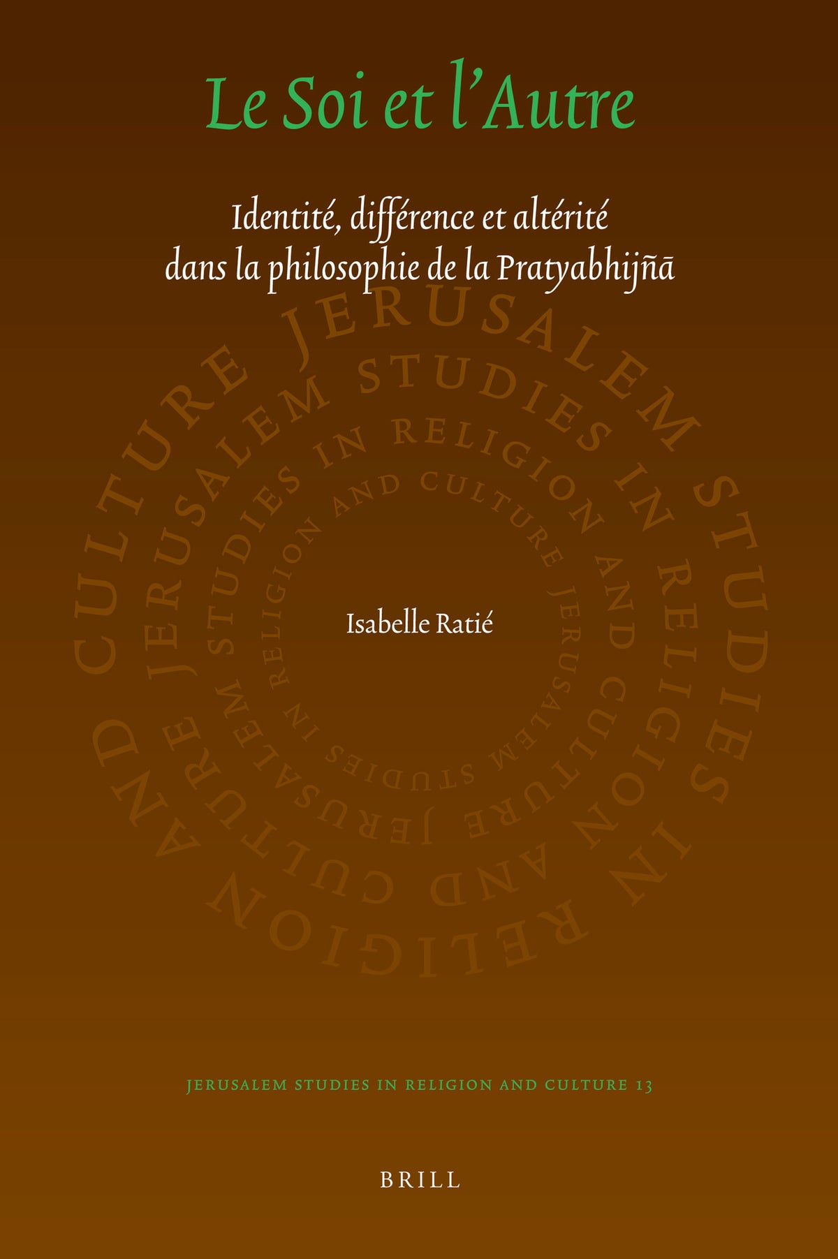 Cover image for Le Soi et l’Autre ISBN 9789004783171