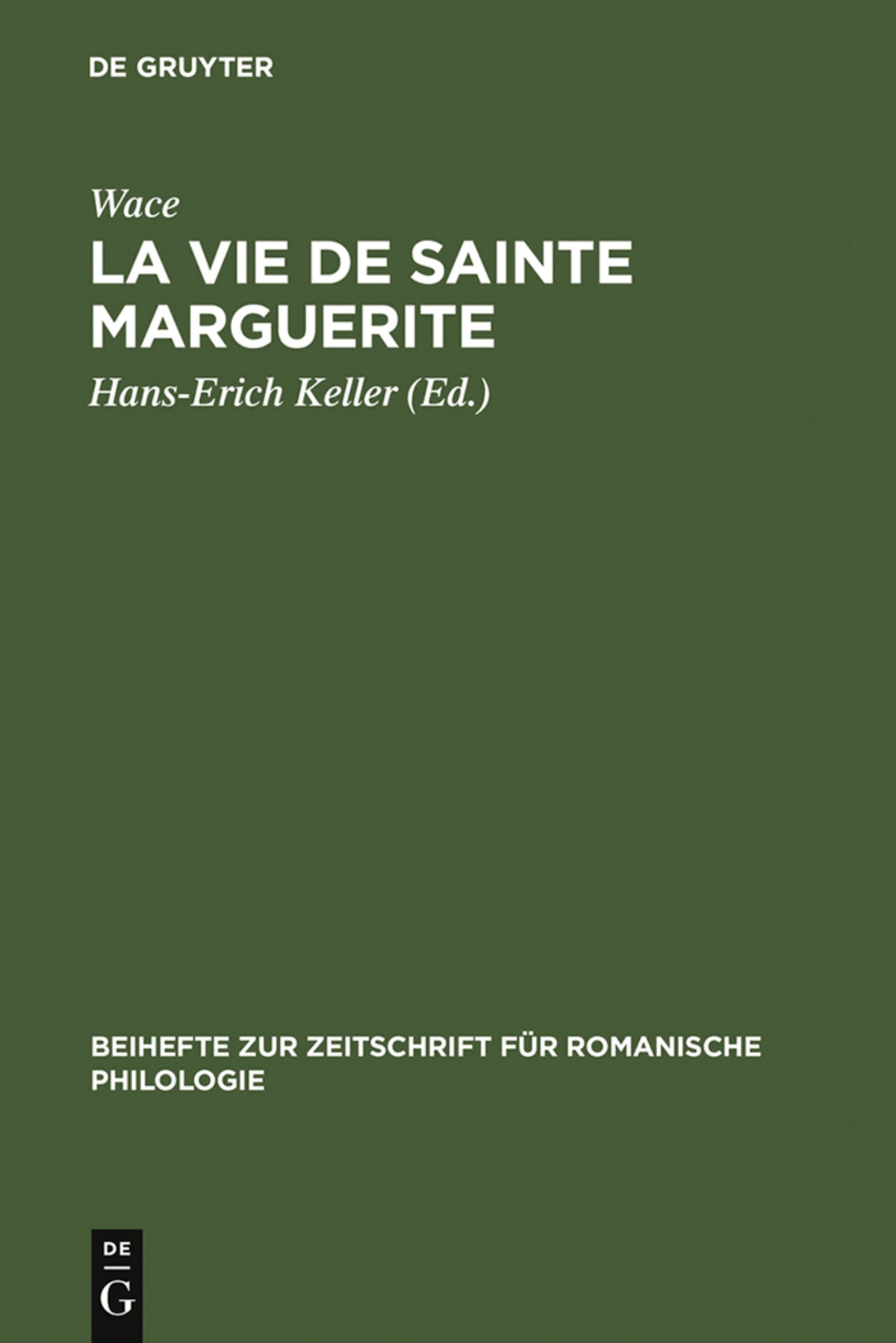 Cover image for La Vie de sainte Marguerite ISBN 9783484522299