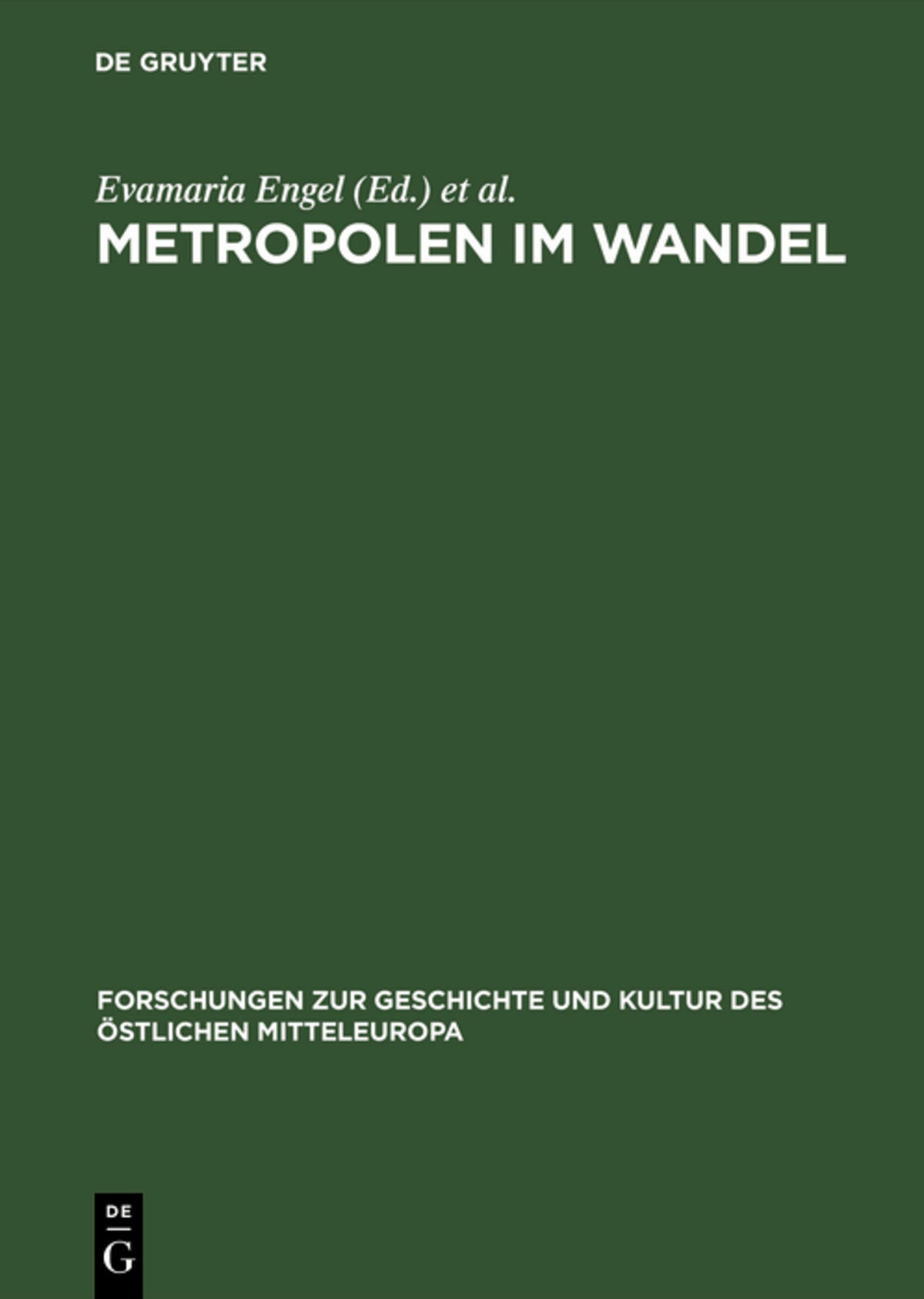 Cover image for Metropolen im Wandel ISBN 9783050028163