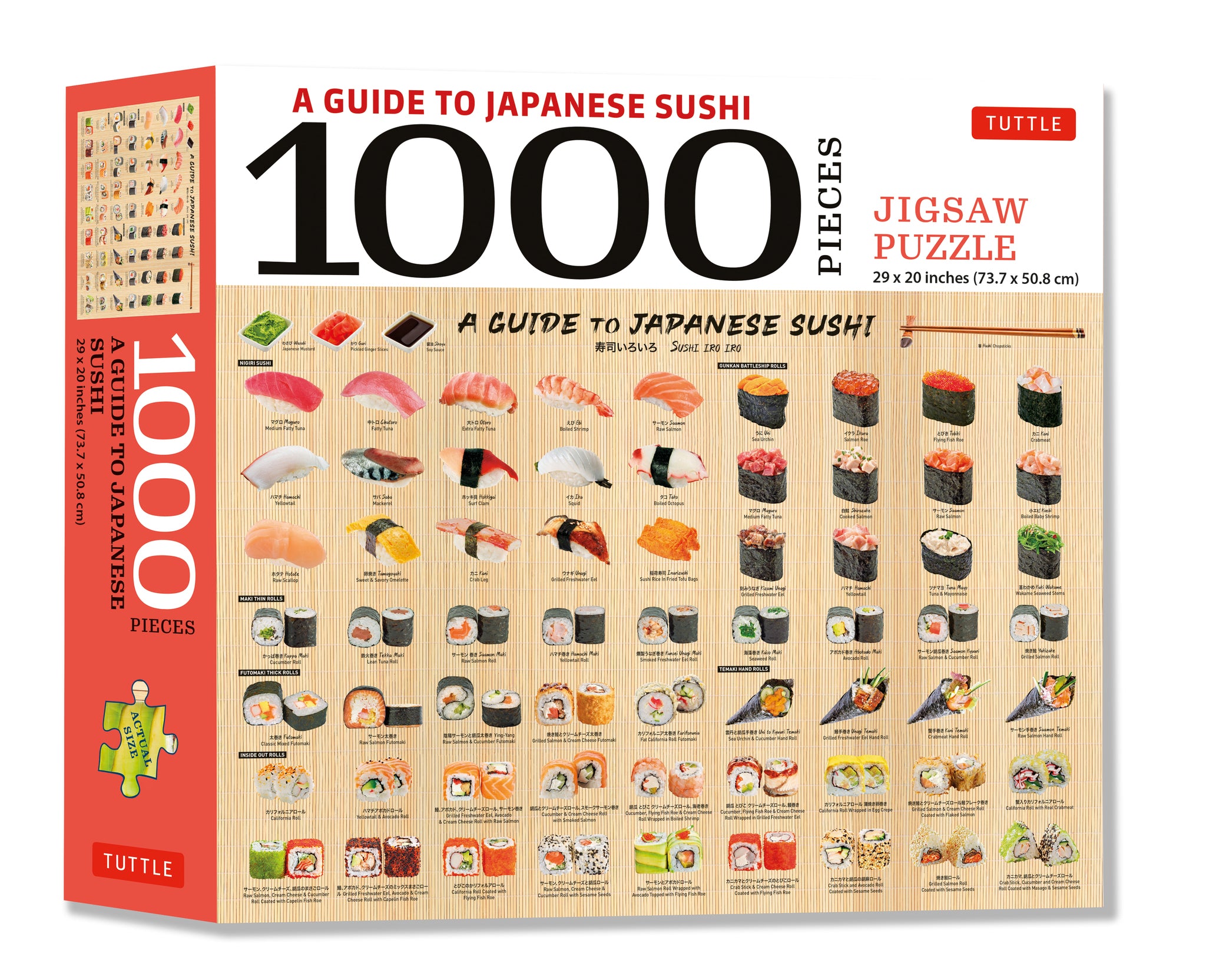 Cover image for A Guide to Japanese Sushi - 1000 Piece Jigsaw Puzzle ISBN 9780804854481