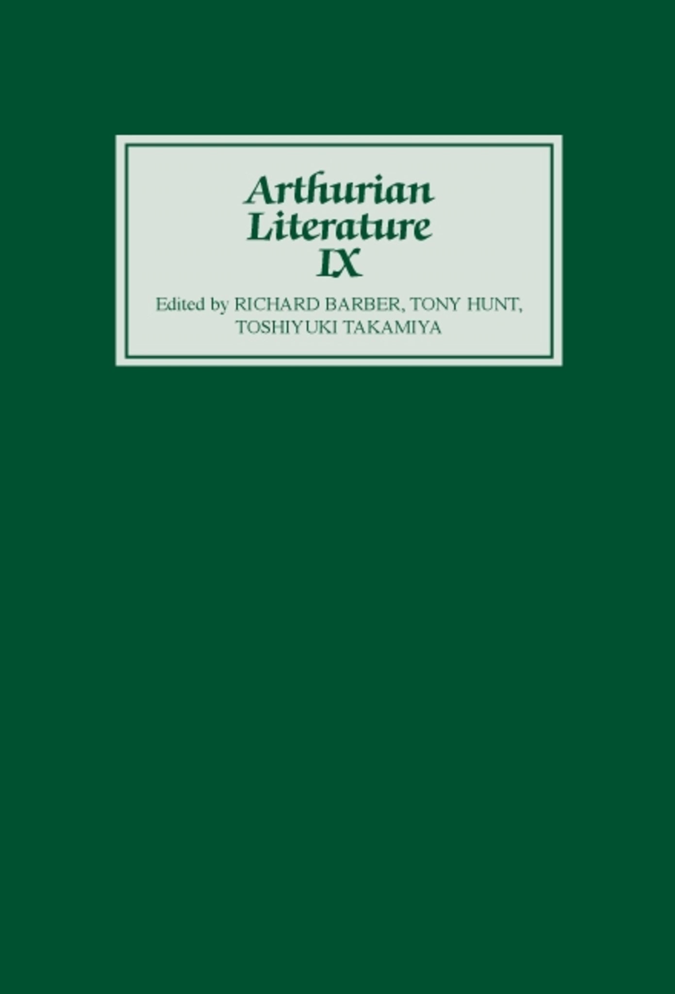 Cover image for Arthurian Literature IX ISBN 9780859912914