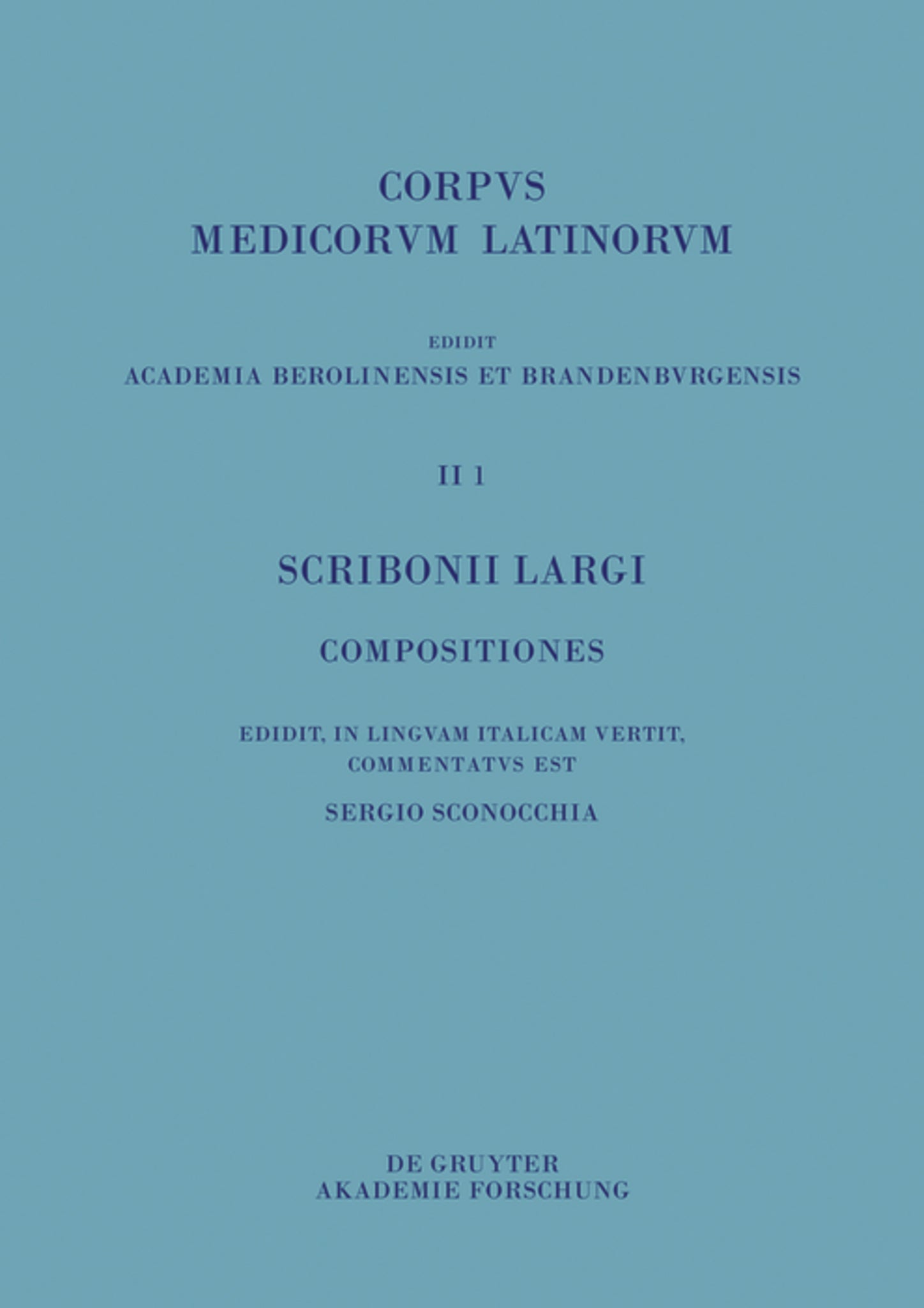 Scribonii Largi Compositiones