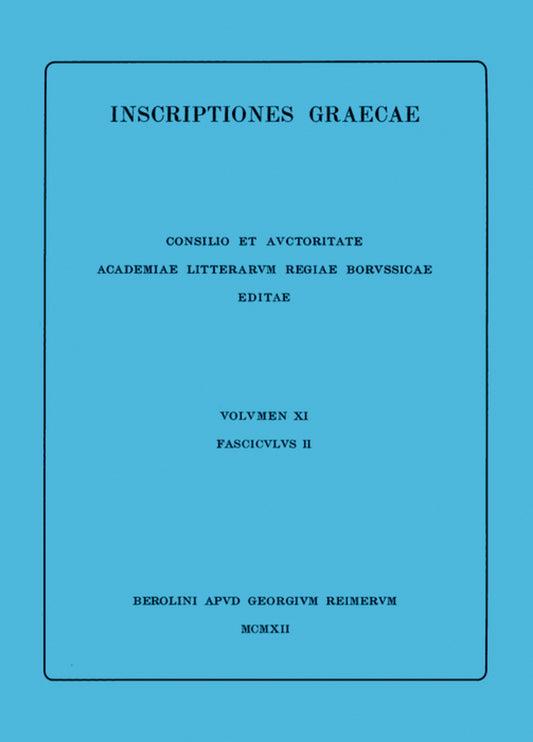 Inscriptiones Deli liberae. Tabulae archontum. Tabulae hieropoeorum annorum 314-250