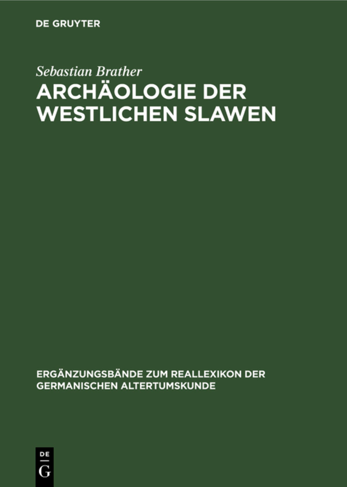 Cover image for Archäologie der westlichen Slawen ISBN 9783110170610