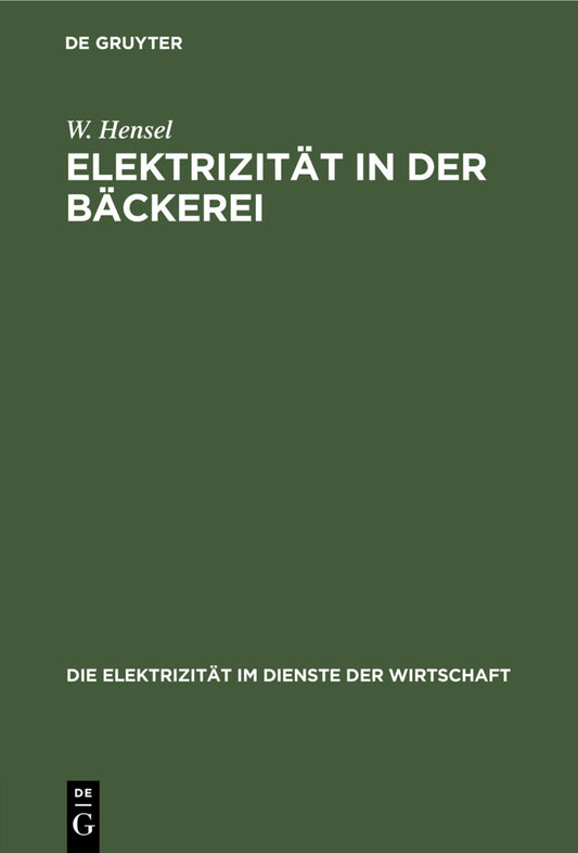 Elektrizität in der Bäckerei