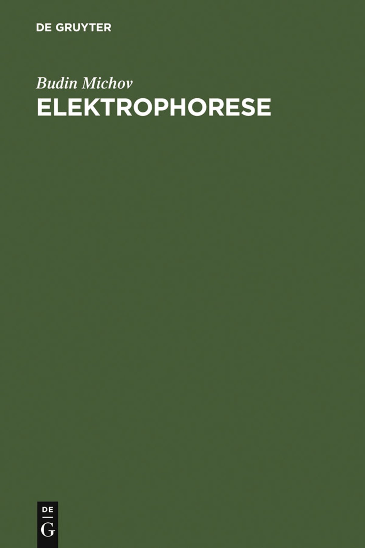 Cover image for Elektrophorese ISBN 9783110149944