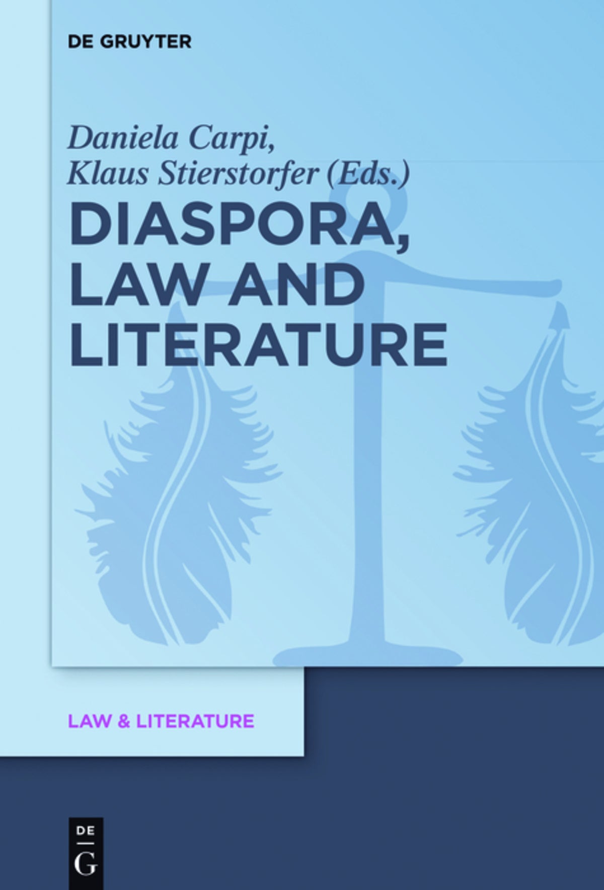 Cover image for Diaspora, Law and Literature ISBN 9783110485417