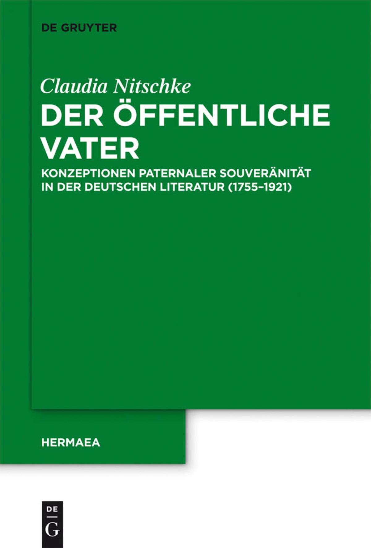 Cover image for Der öffentliche Vater ISBN 9783110291490