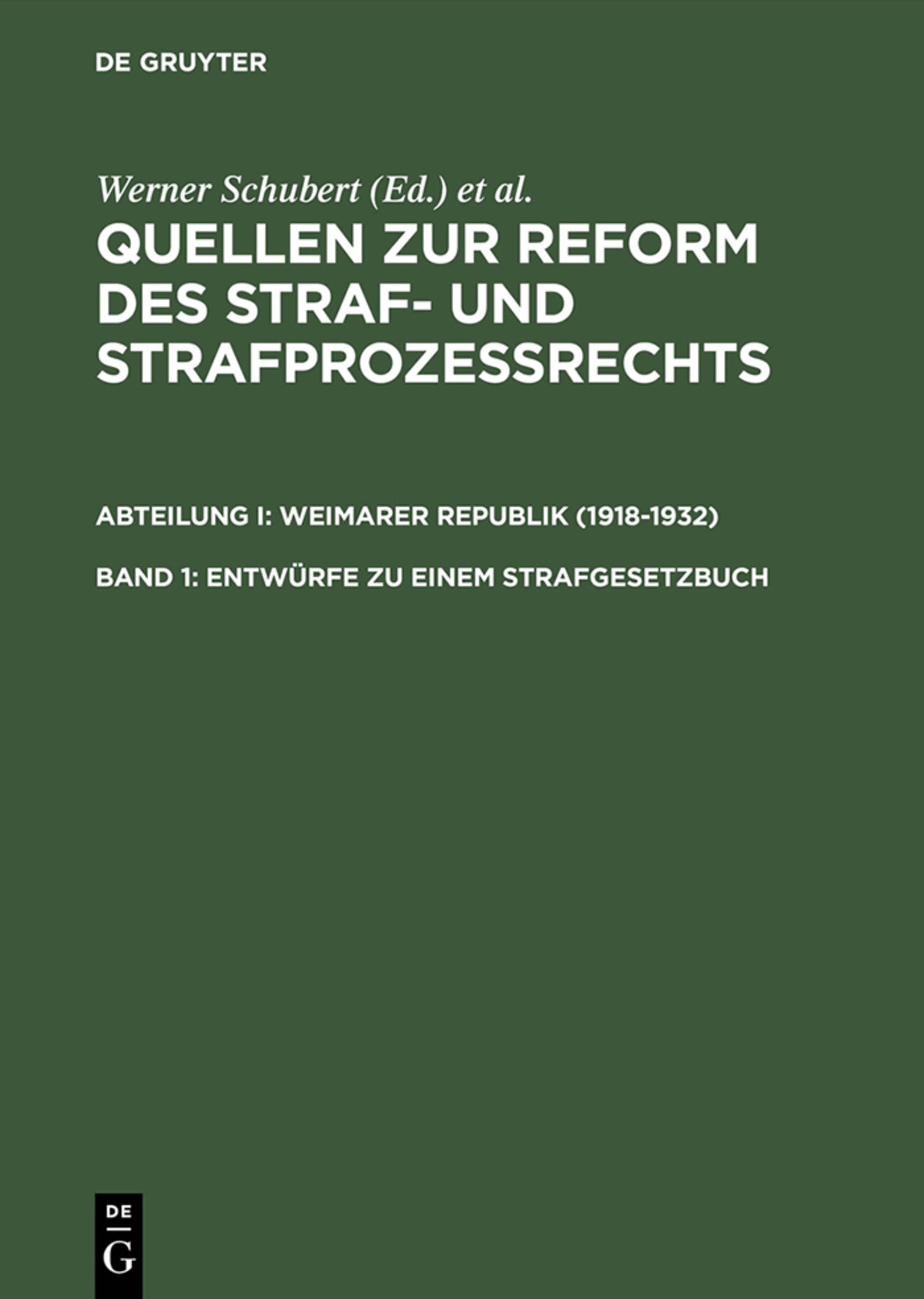 Entwürfe zu einem Strafgesetzbuch