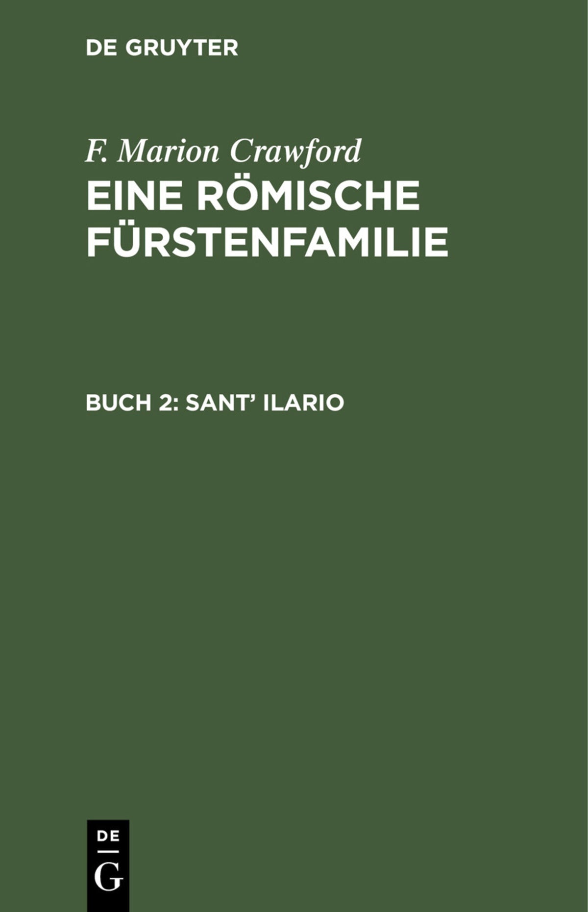 Cover image for Sant’ Ilario ISBN 9783112384077