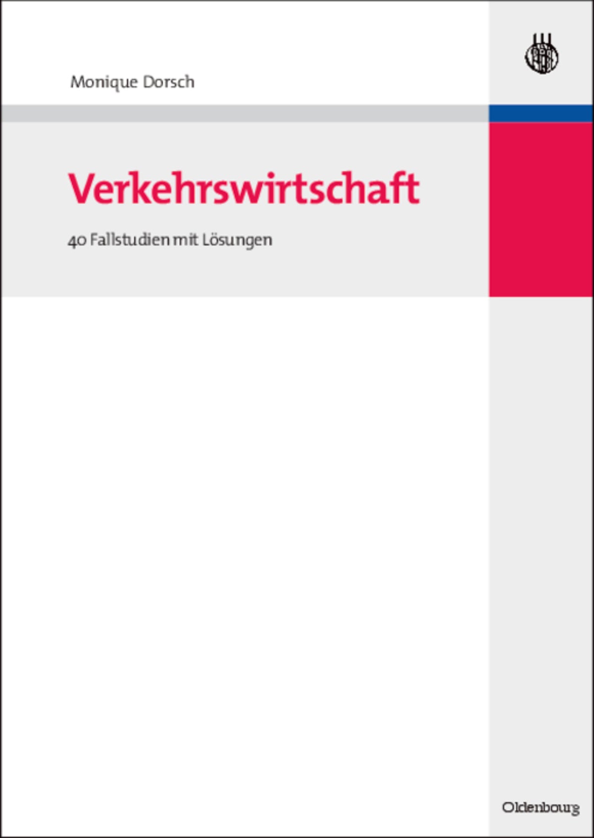 Cover image for Verkehrswirtschaft ISBN 9783486591750