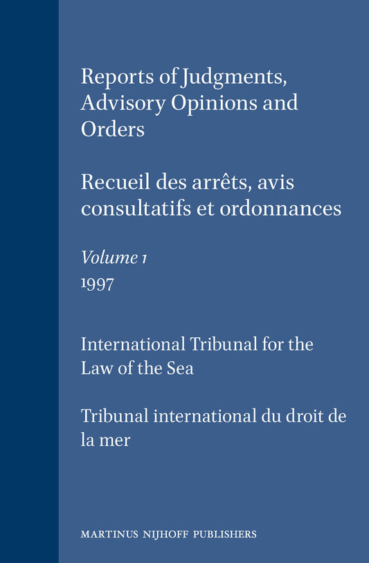 Reports of Judgments, Advisory Opinions and Orders / Recueil des arrêts, avis consultatifs et ordonnances, Volume 1 (1997)