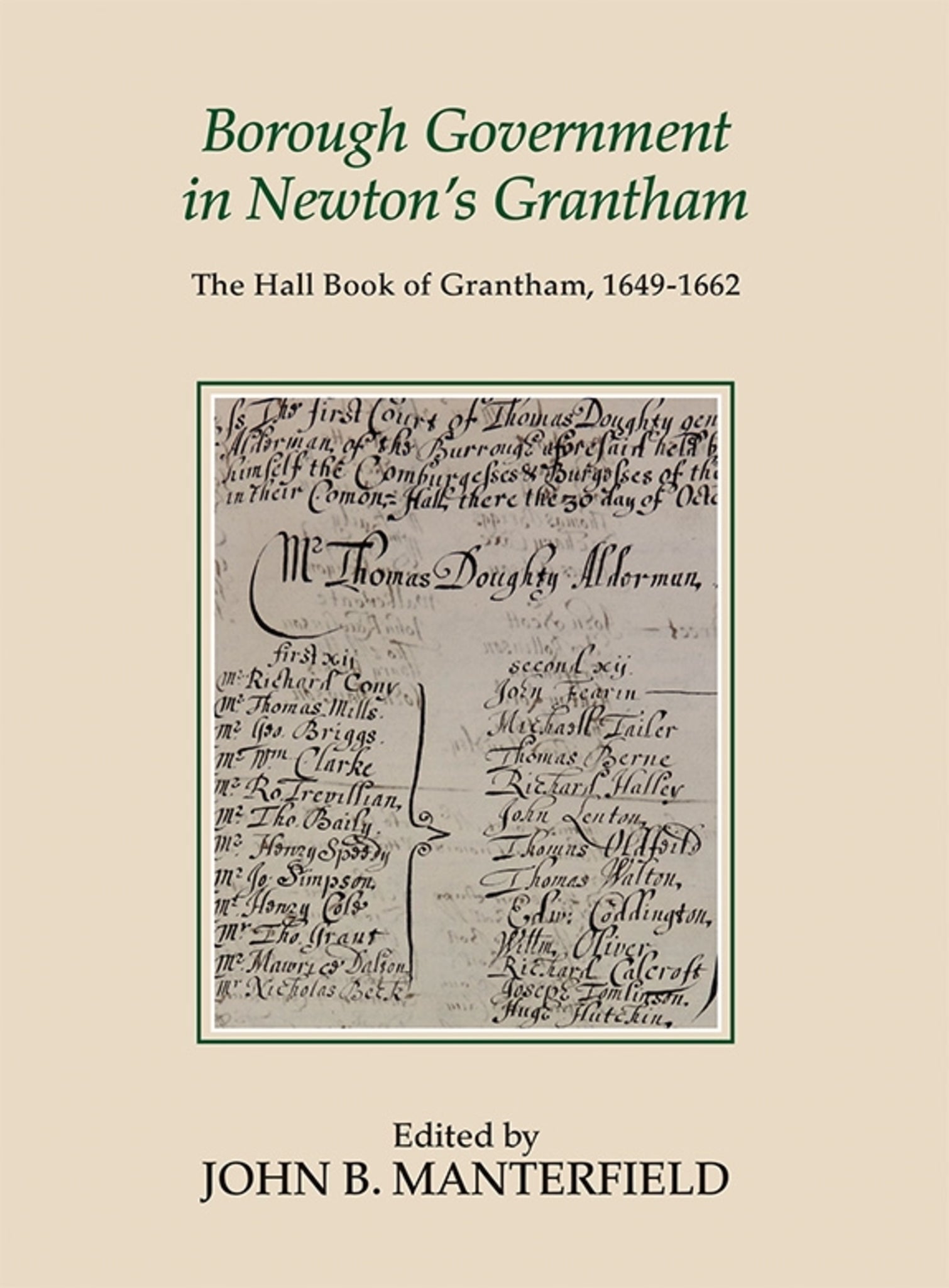 Cover image for Borough Government in Newton's Grantham ISBN 9781910653029