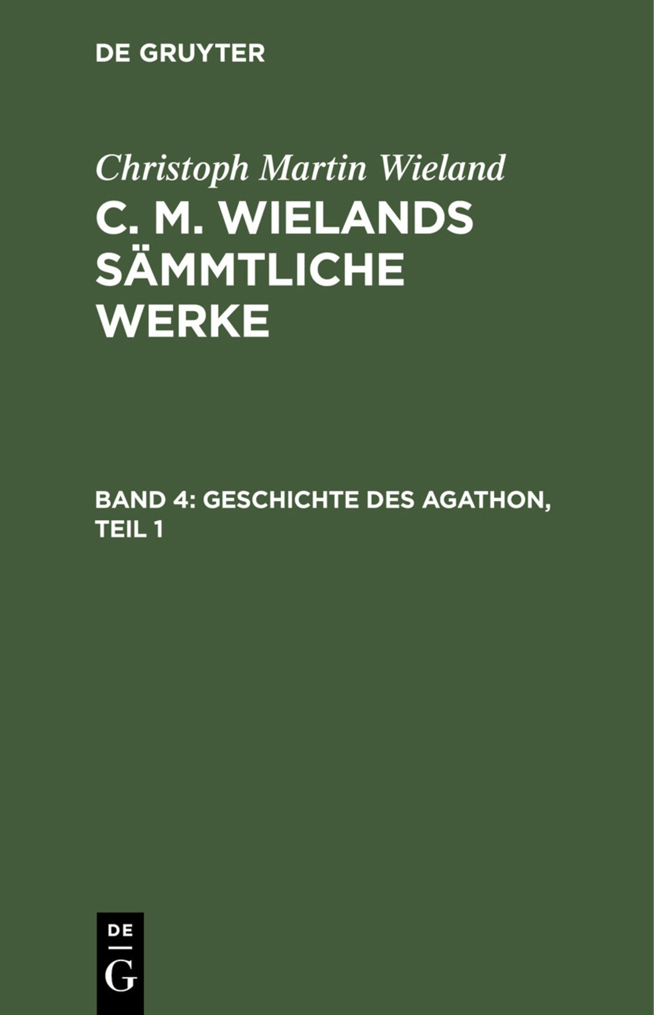 Geschichte des Agathon, Teil 1
