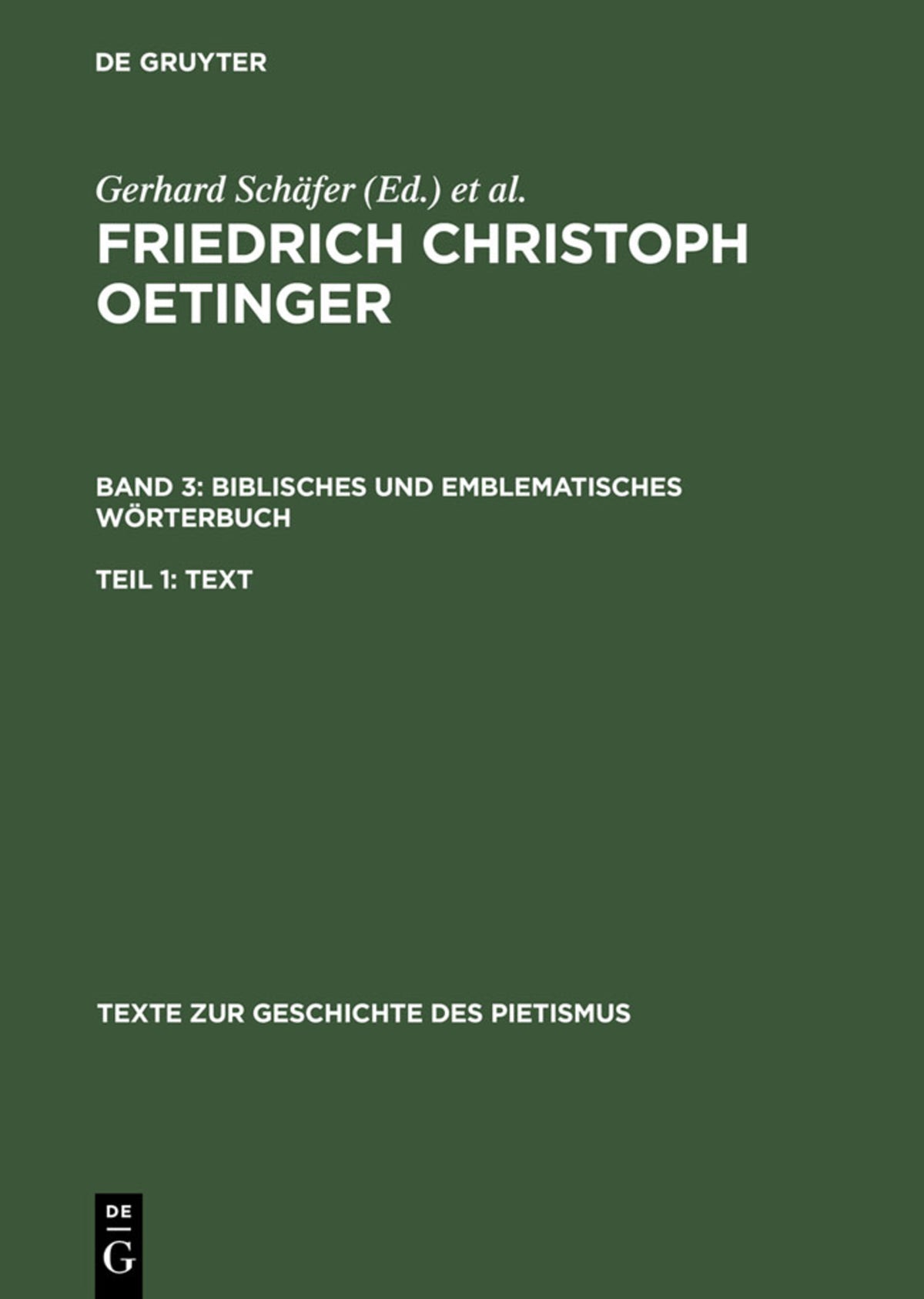 Cover image for Biblisches und emblematisches Wörterbuch ISBN 9783110049039