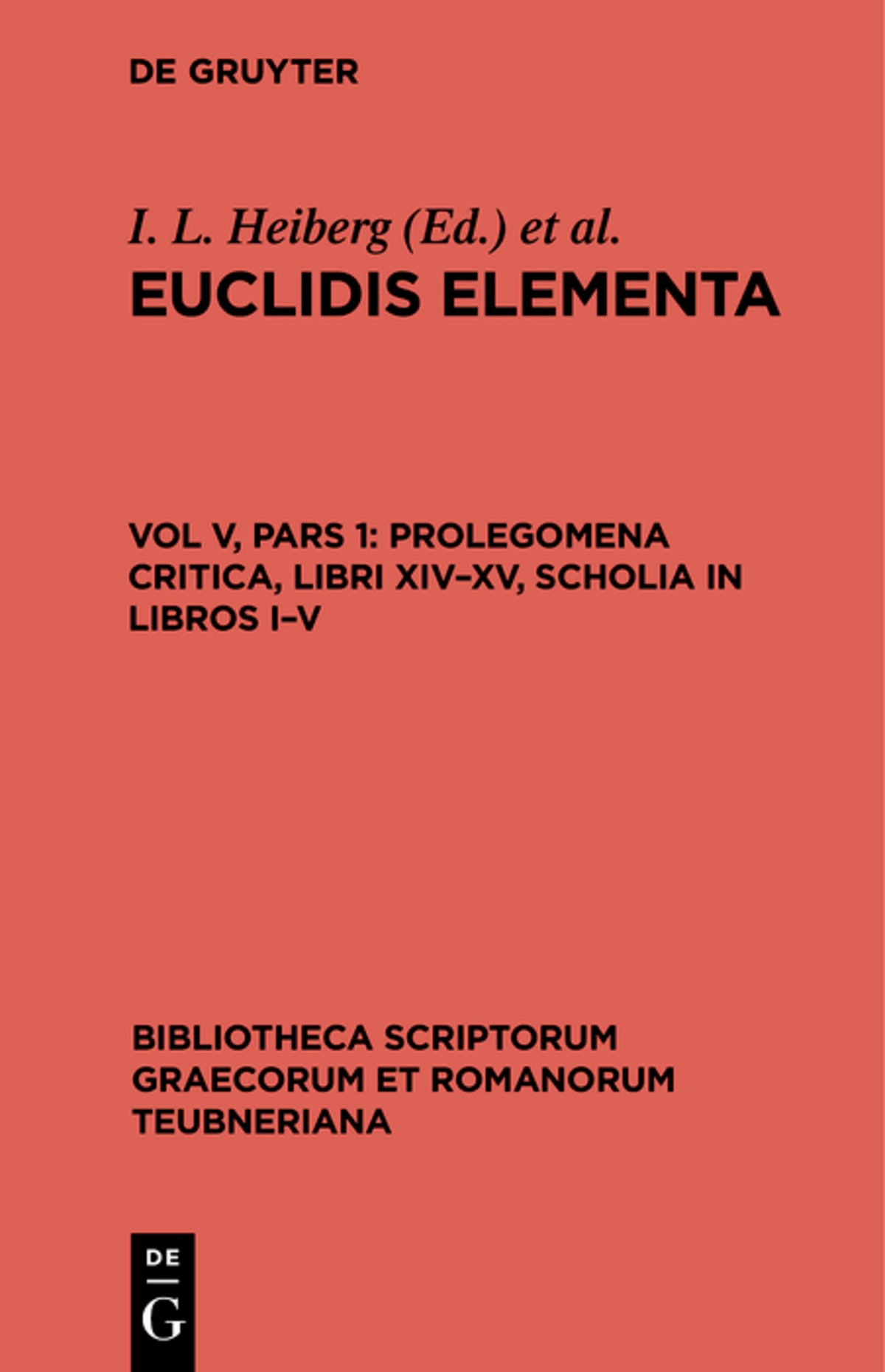 Cover image for Prolegomena Critica, libri XIV–XV, scholia in libros I–V ISBN 9783112423196