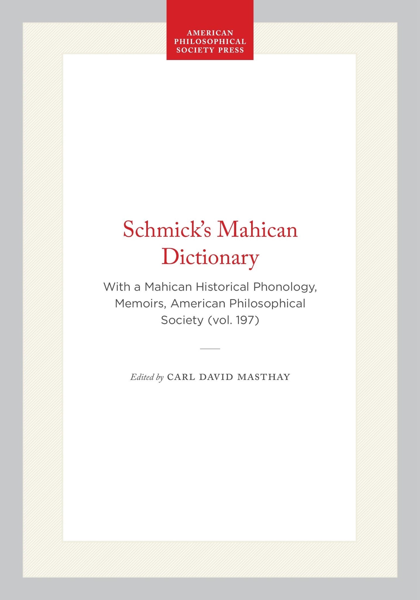 Schmick's Mahican Dictionary