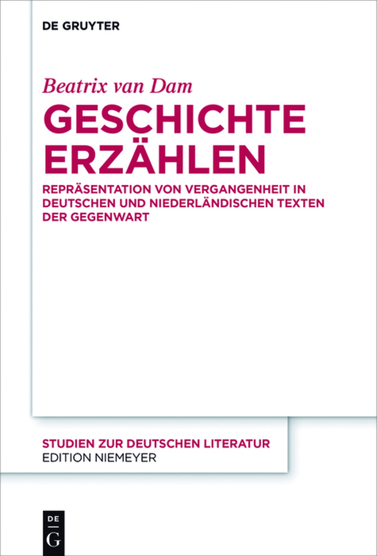 Cover image for Geschichte erzählen ISBN 9783110419634