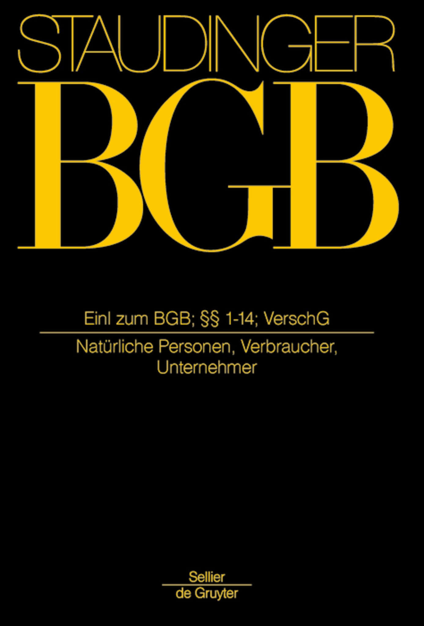 Einleitung zum BGB; §§ 1-14; VerschG