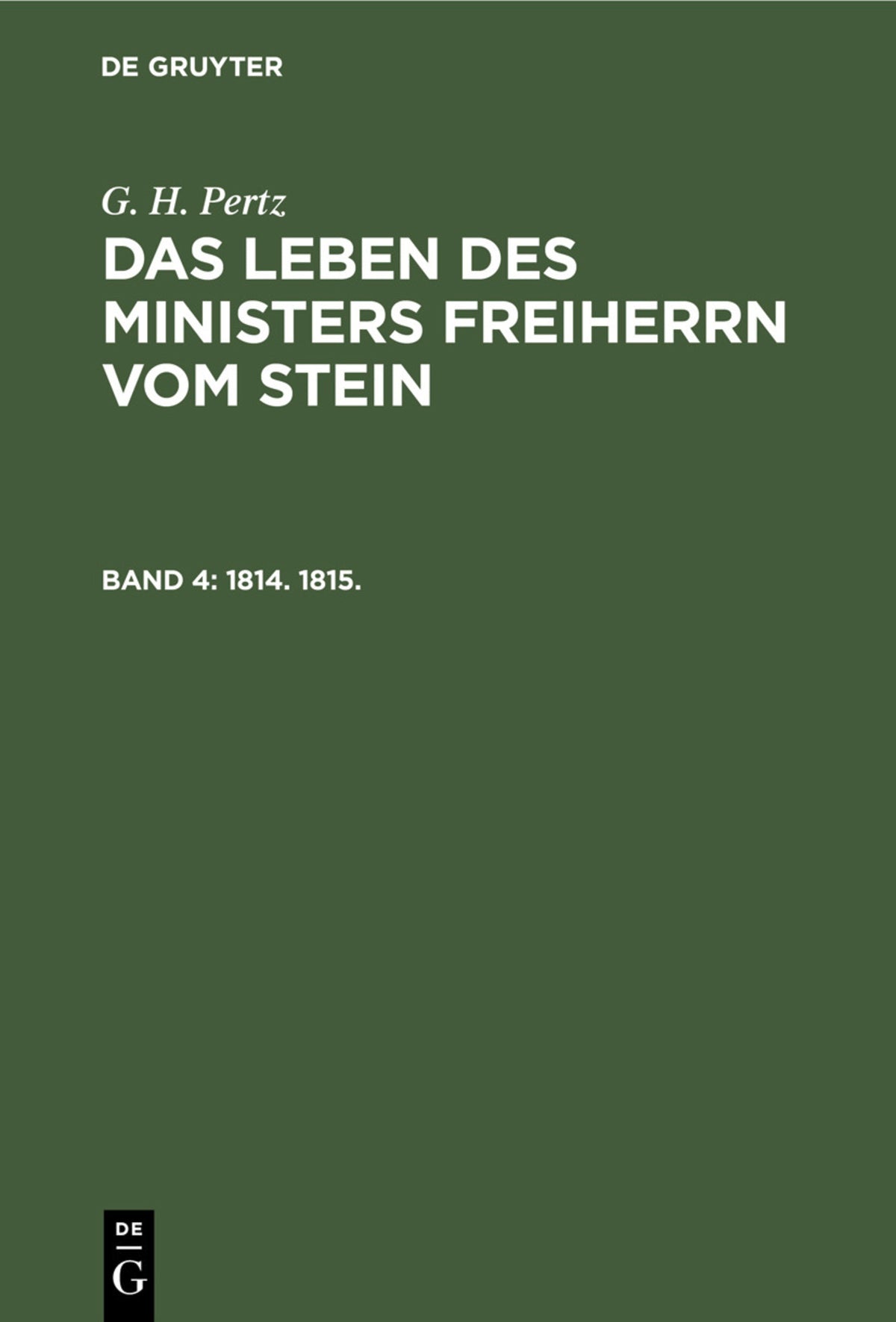 Cover image for 1814. 1815. ISBN 9783112404232
