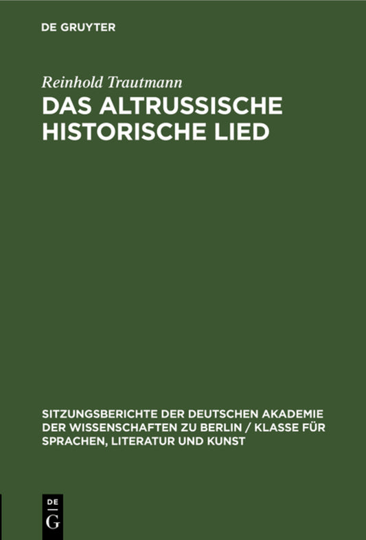 Das altrussische historische Lied