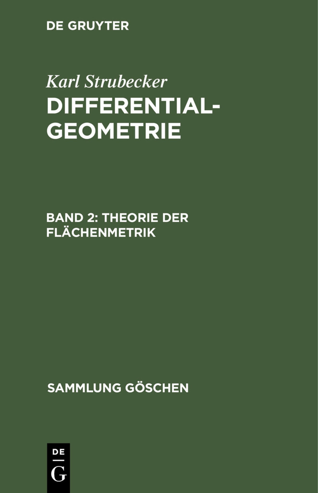 Theorie der Flächenmetrik