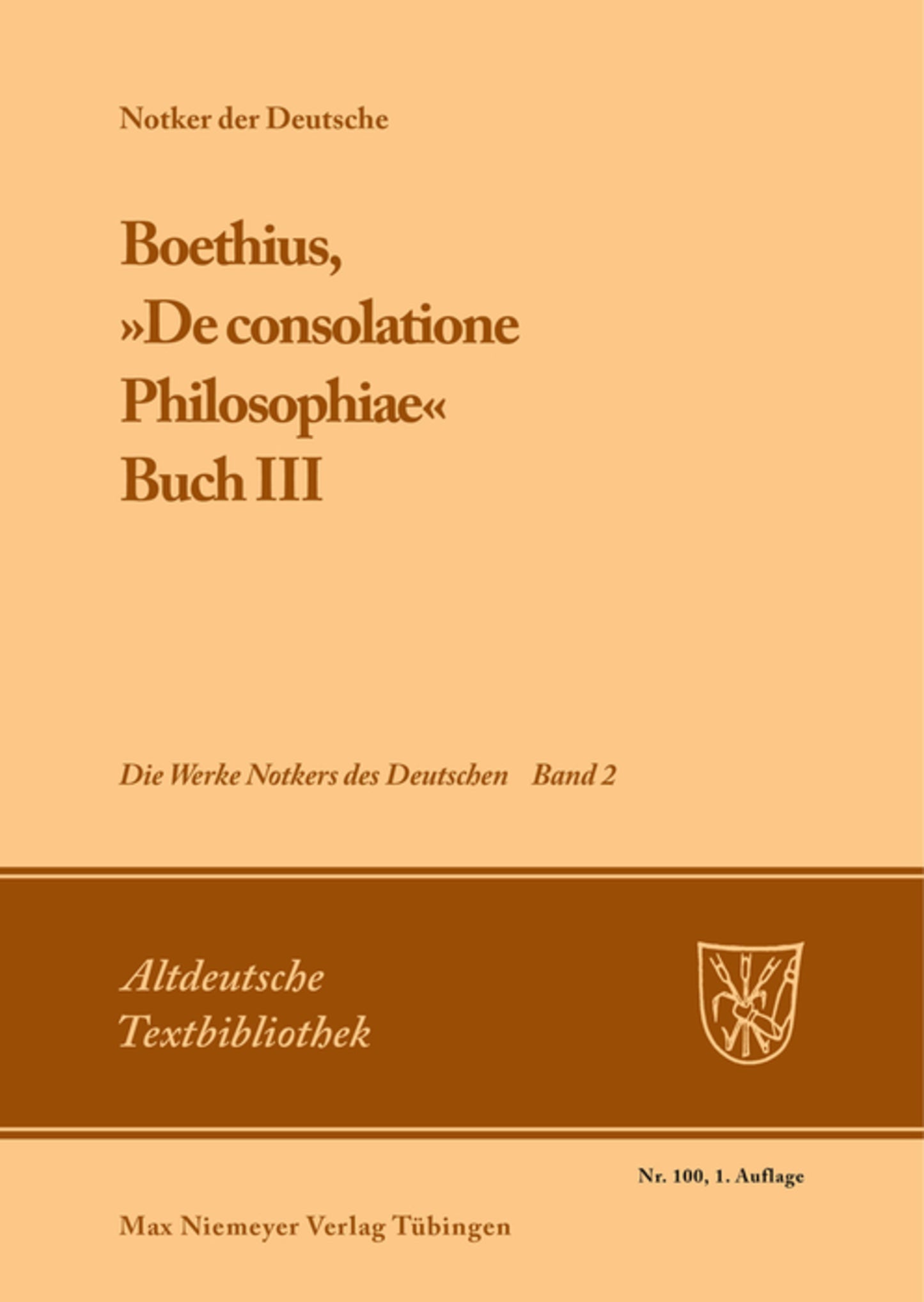 Boethius, »De consolatione Philosophiae«