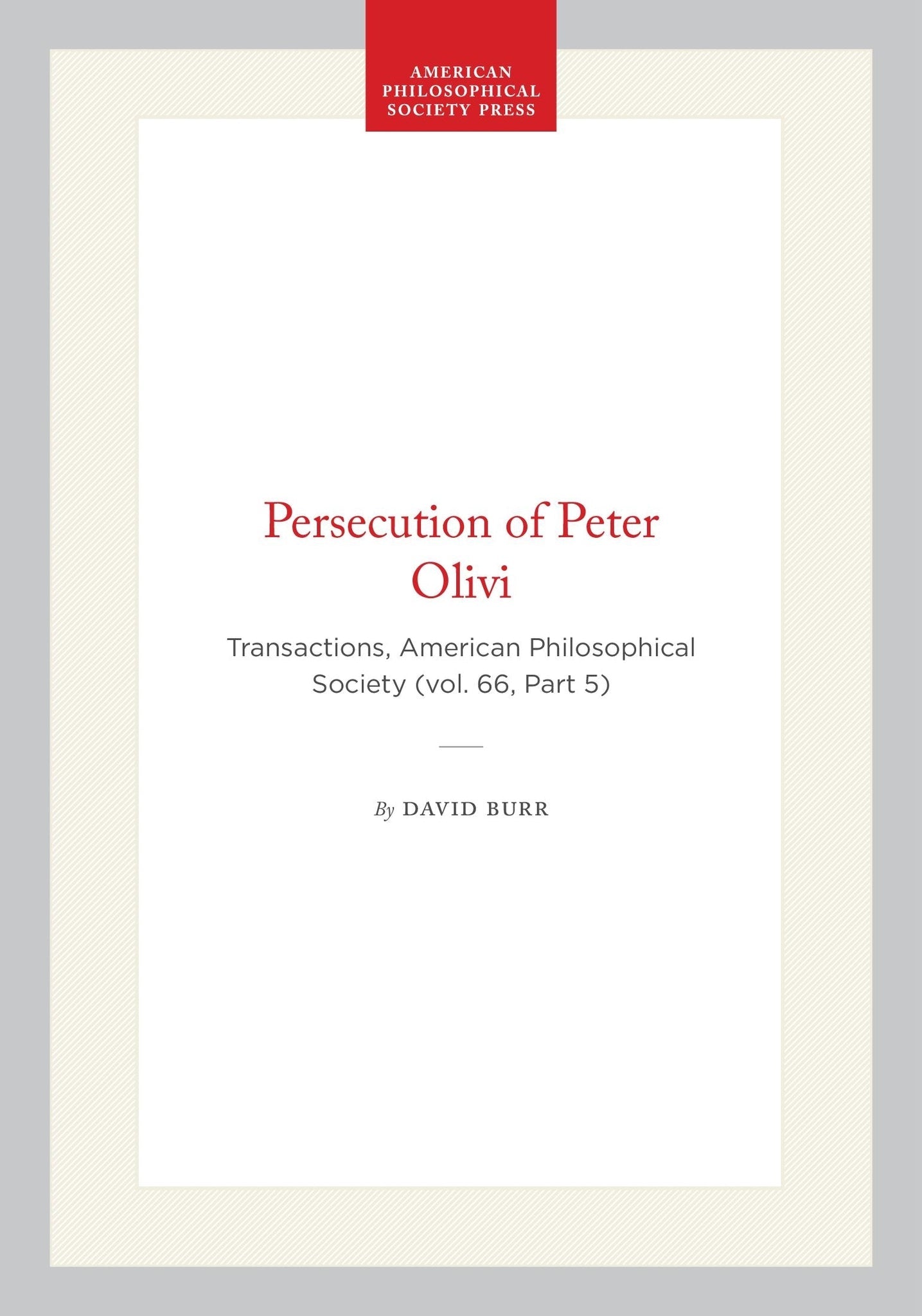 Persecution of Peter Olivi