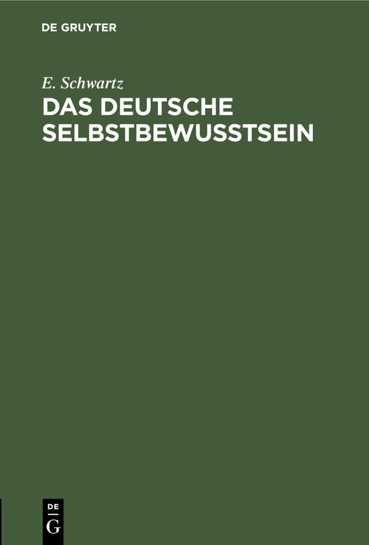Das deutsche Selbstbewußtsein