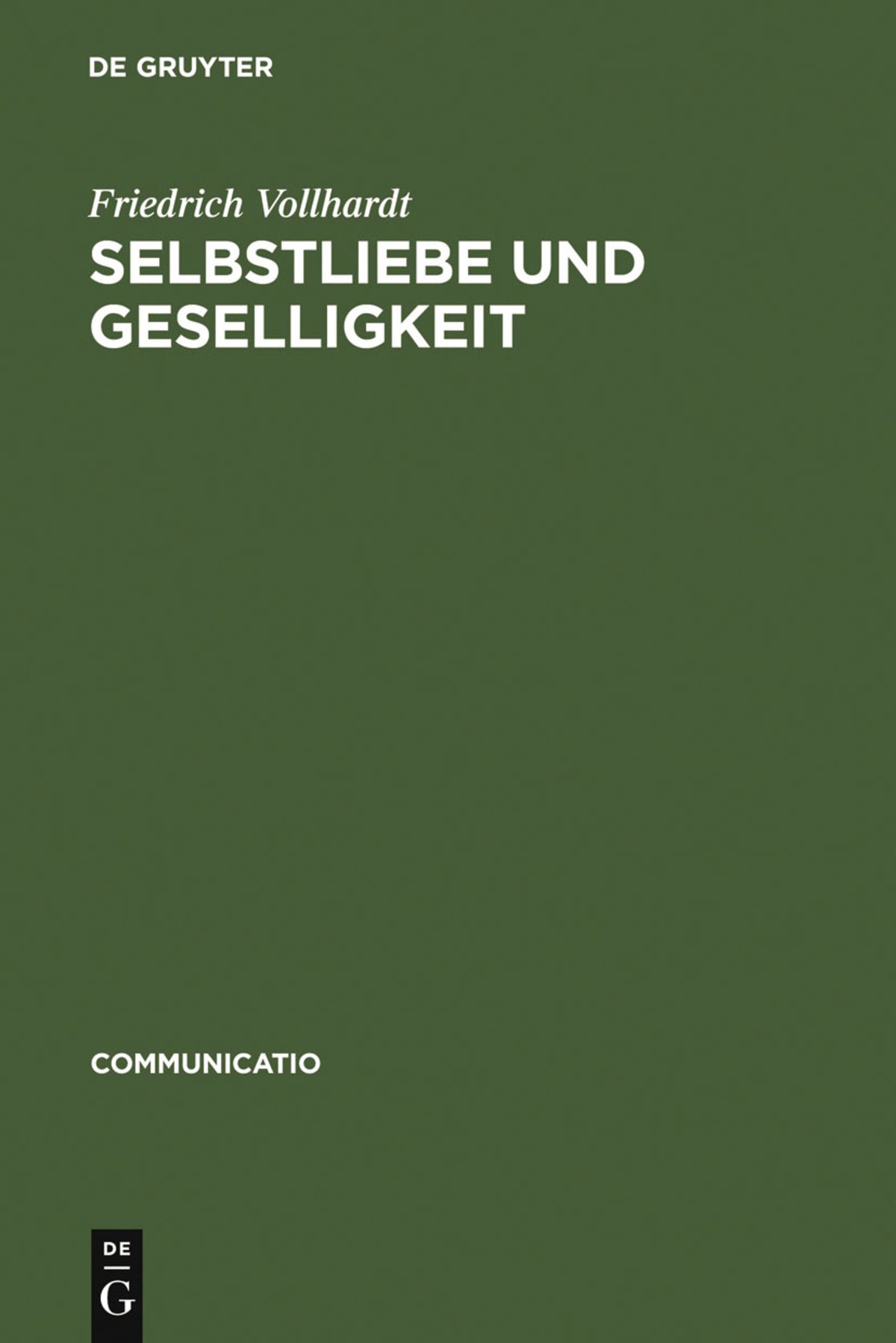 Cover image for Selbstliebe und Geselligkeit ISBN 9783484630260