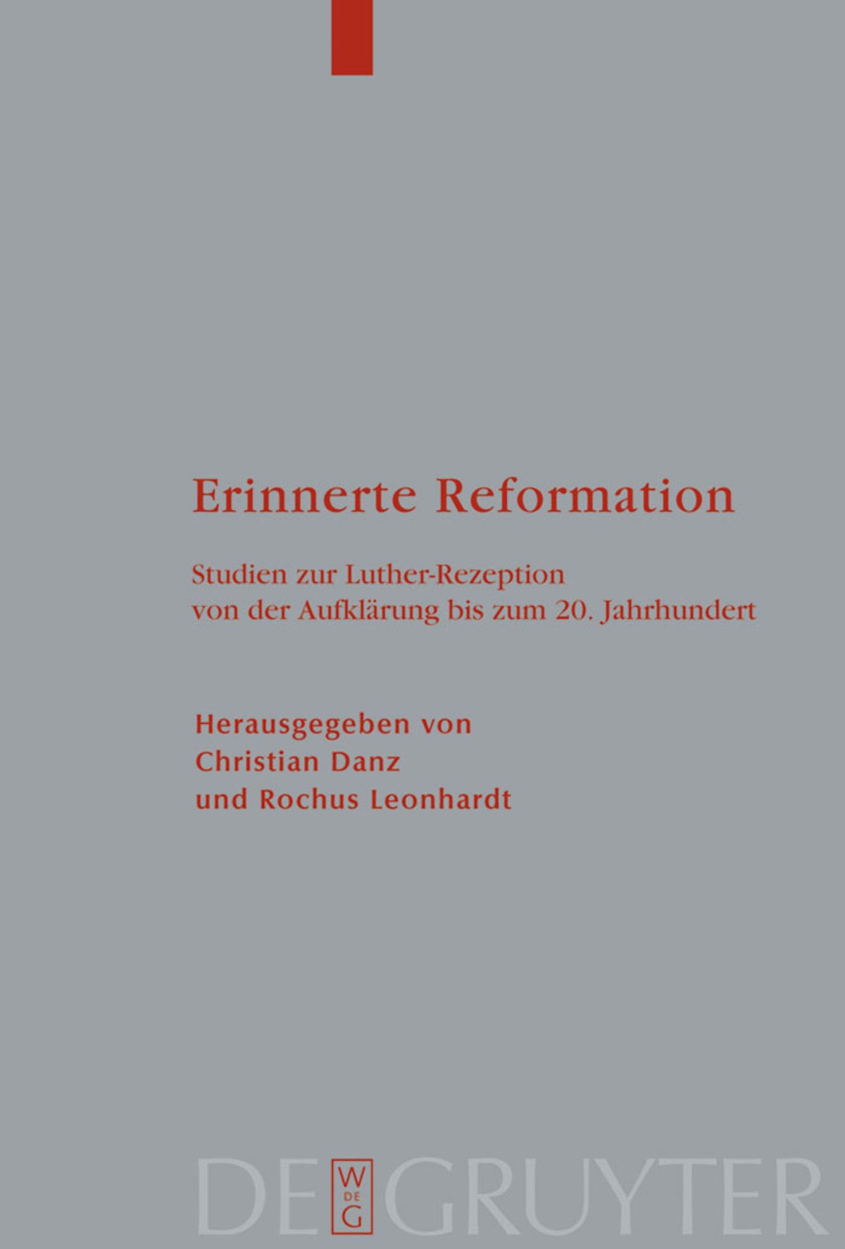 Cover image for Erinnerte Reformation ISBN 9783110196160