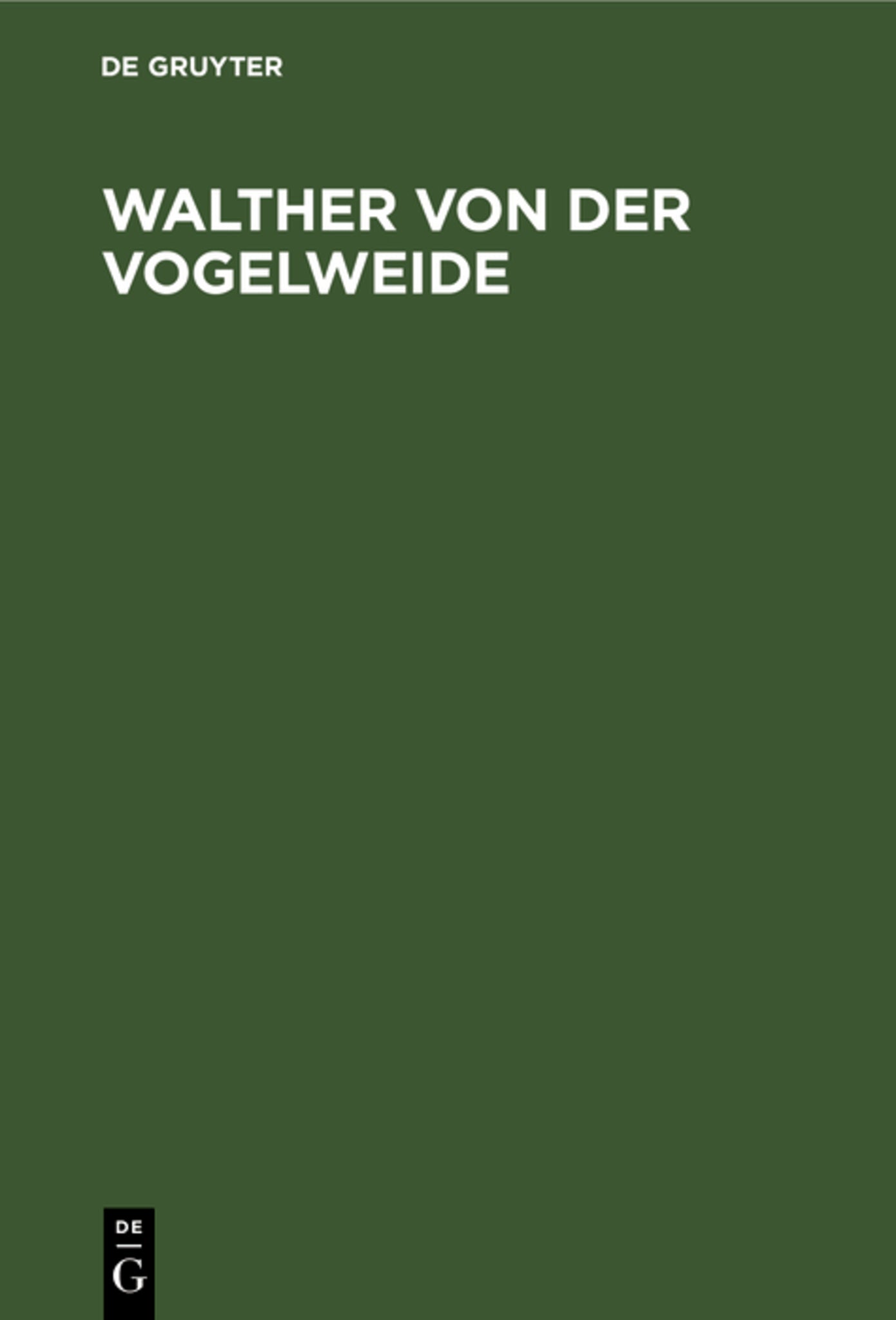 Walther von der Vogelweide