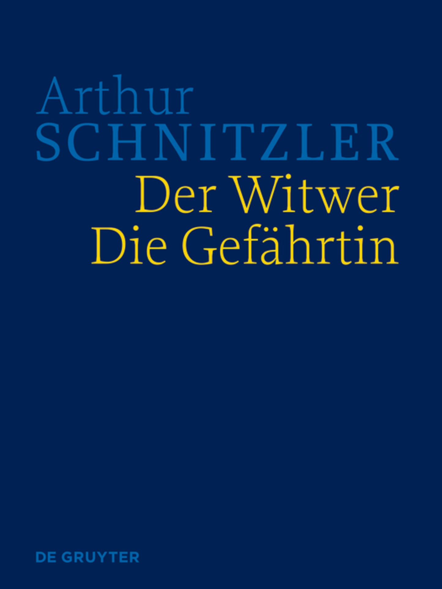 Der Witwer. Die Gefährtin