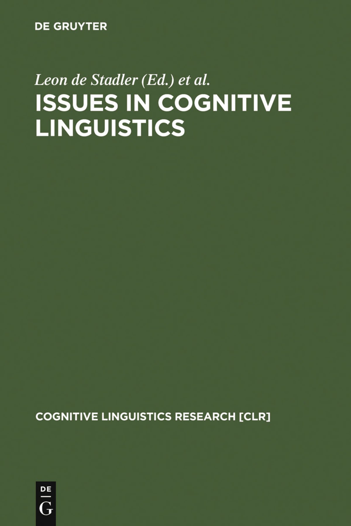 Cover image for Issues in Cognitive Linguistics ISBN 9783110152197