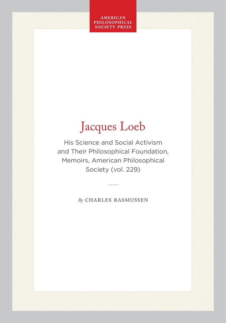 Cover image for Jacques Loeb ISBN 9780871692290